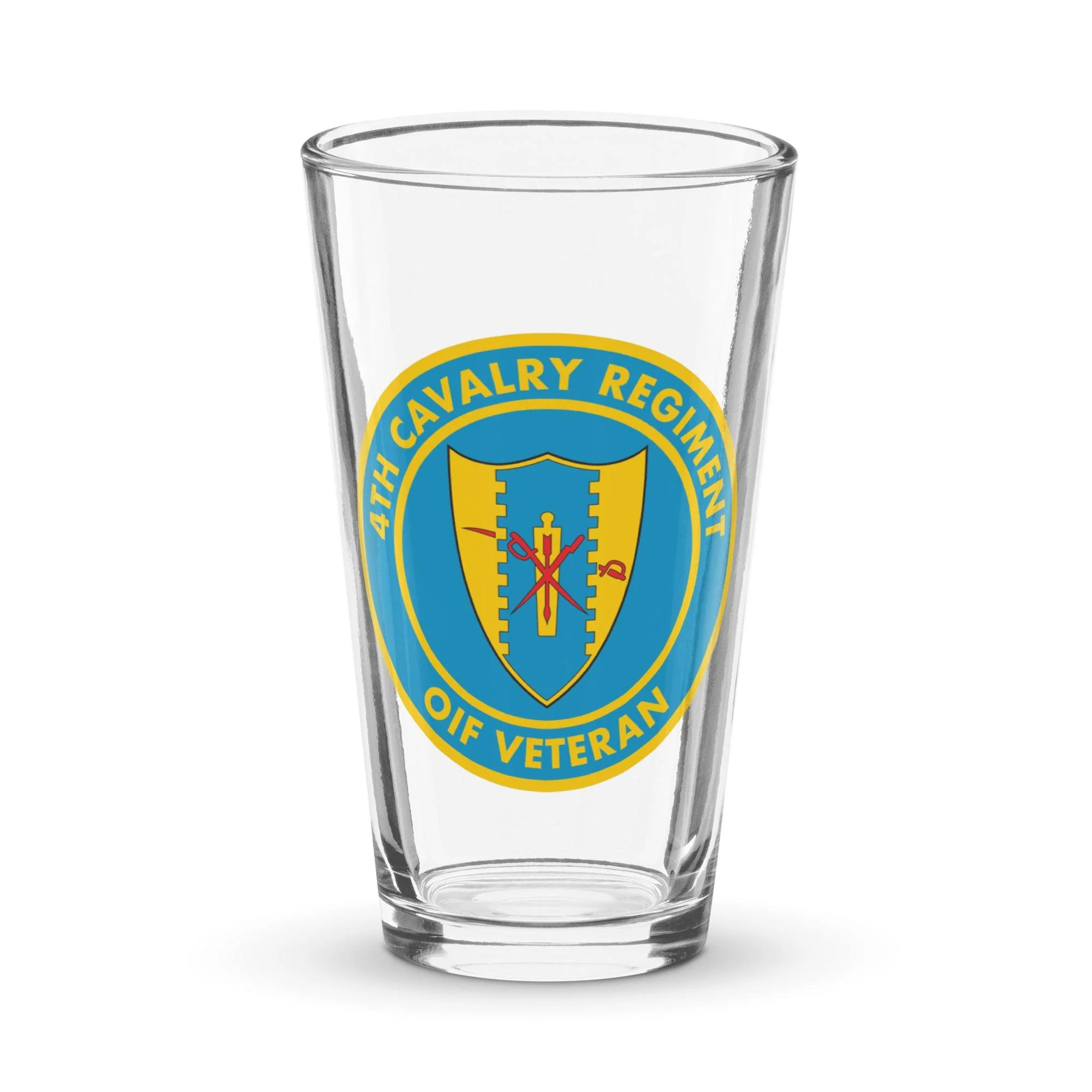 4th Cavalry Regiment OIF Veteran Beer Pint Glass