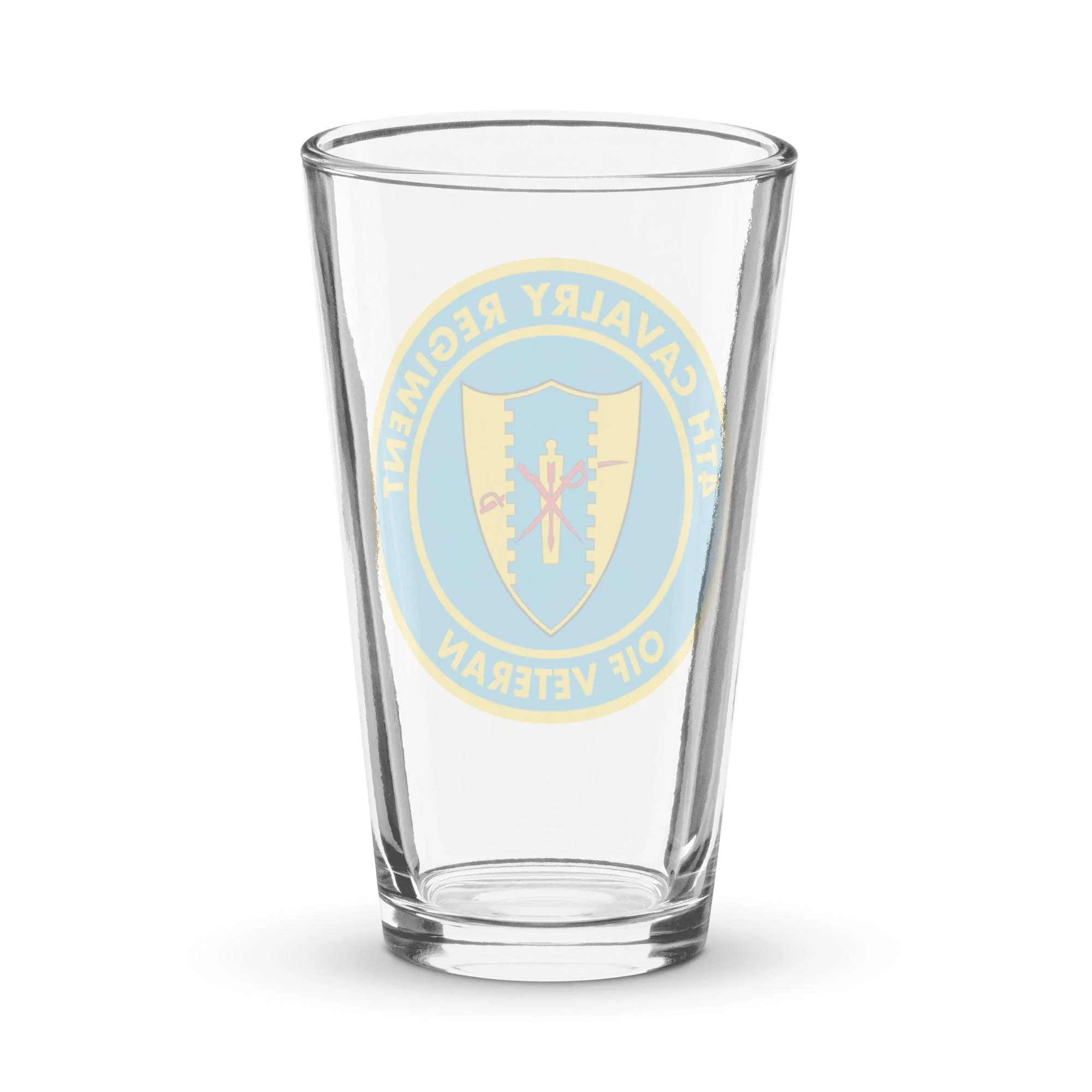 4th Cavalry Regiment OIF Veteran Beer Pint Glass - Image 2