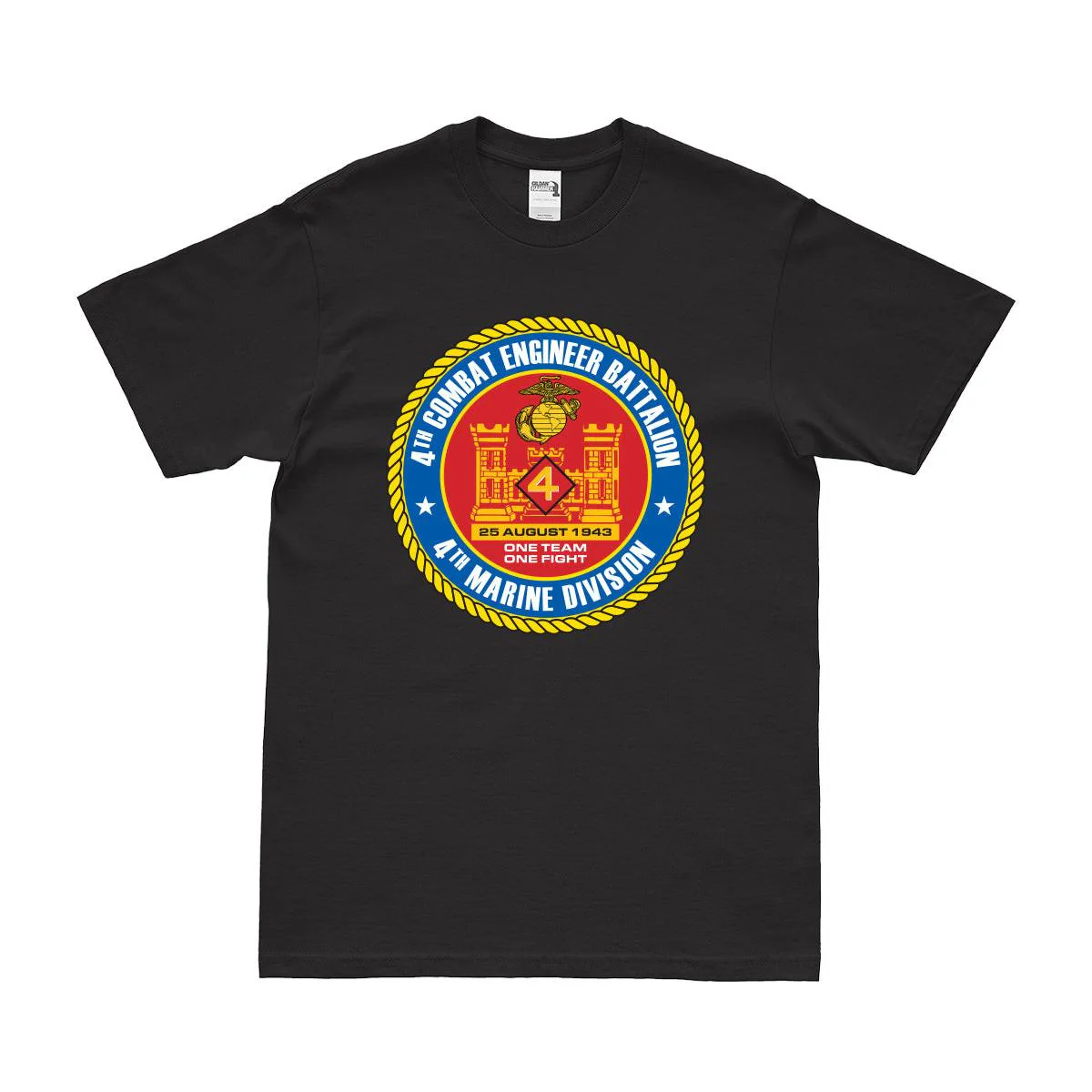 4th Combat Engineer Battalion (4th CEB) Logo T-Shirt