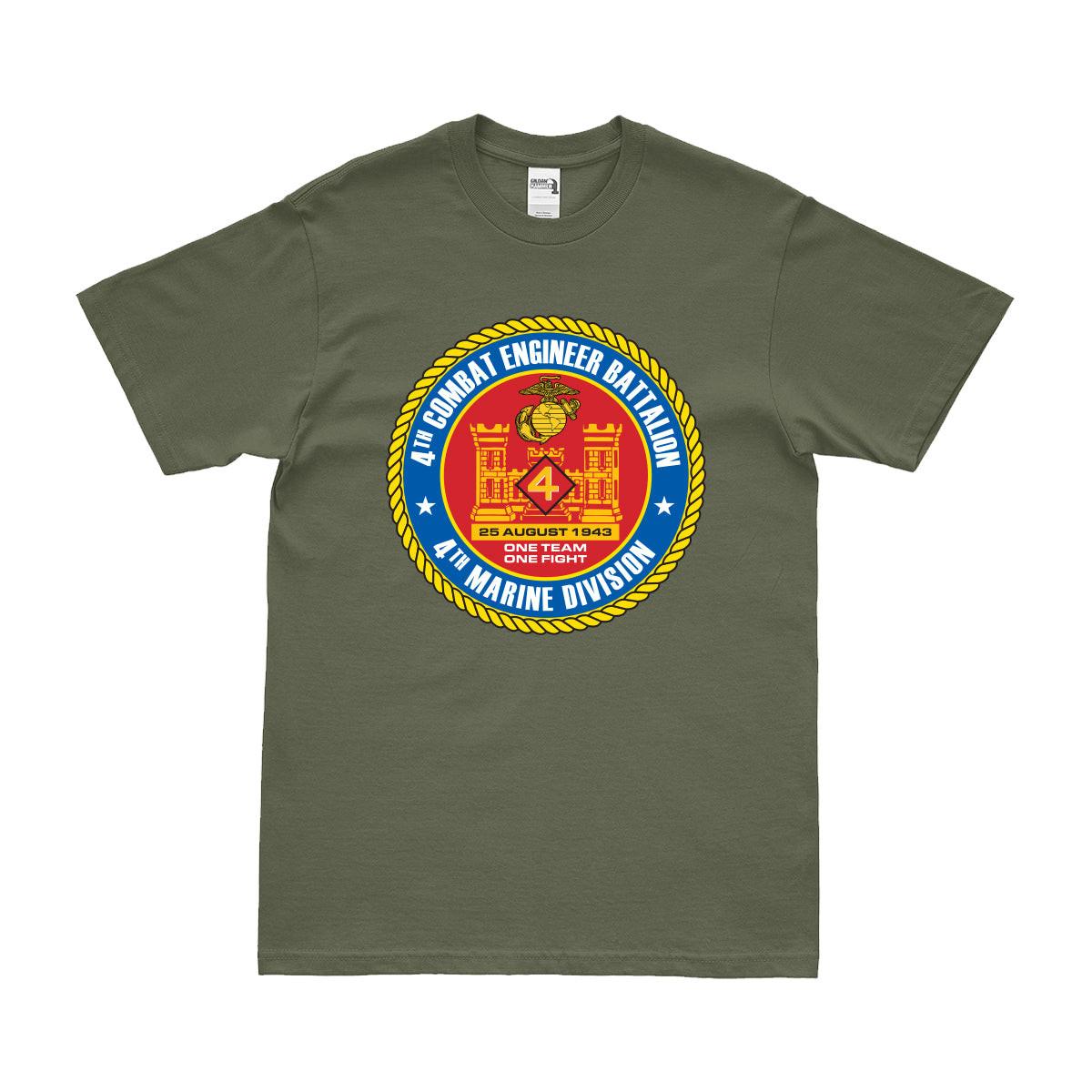4th Combat Engineer Battalion (4th CEB) Logo T-Shirt - Image 2