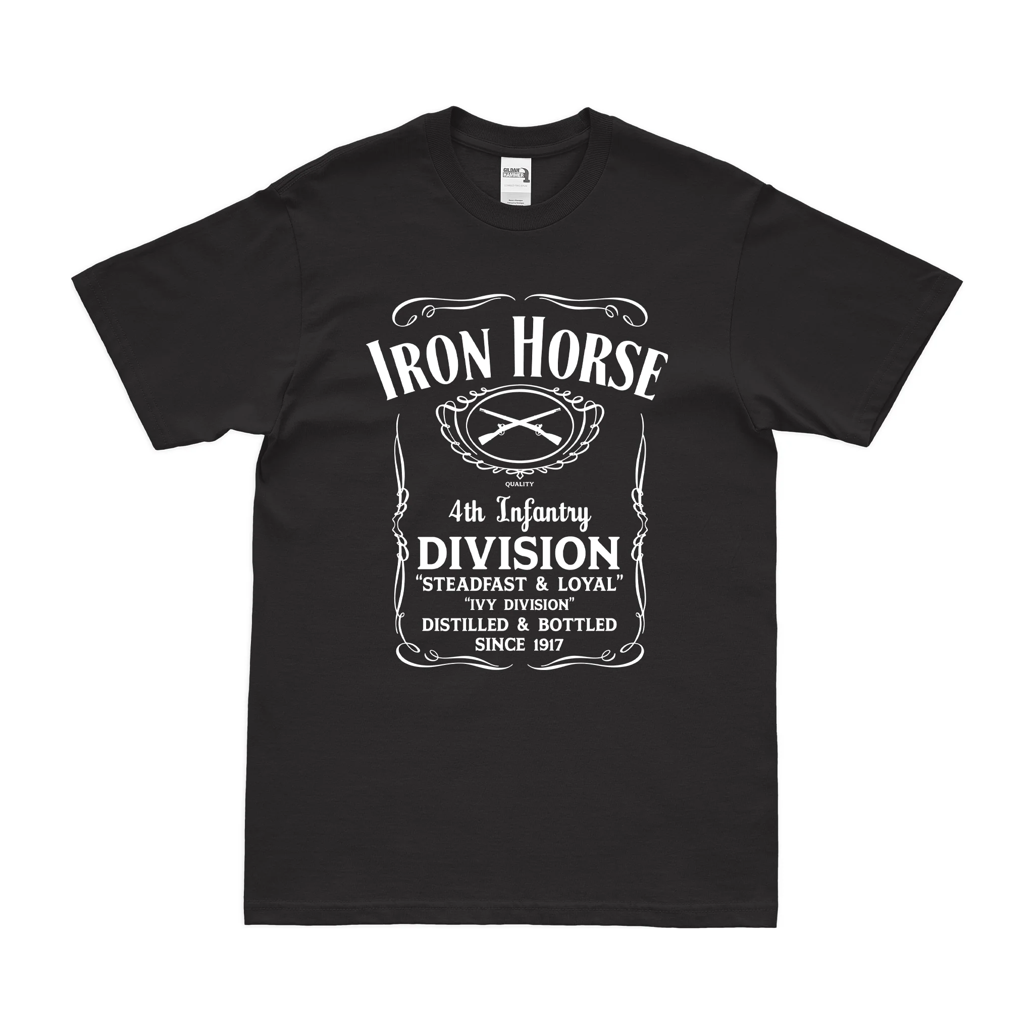 4th Infantry Division Whiskey Label T-Shirt