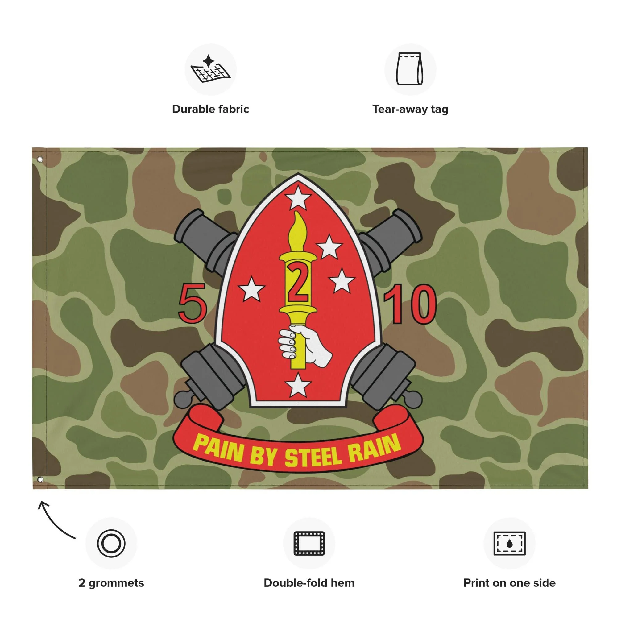 5/10 Marines Frogskin Camo USMC Flag - Image 2