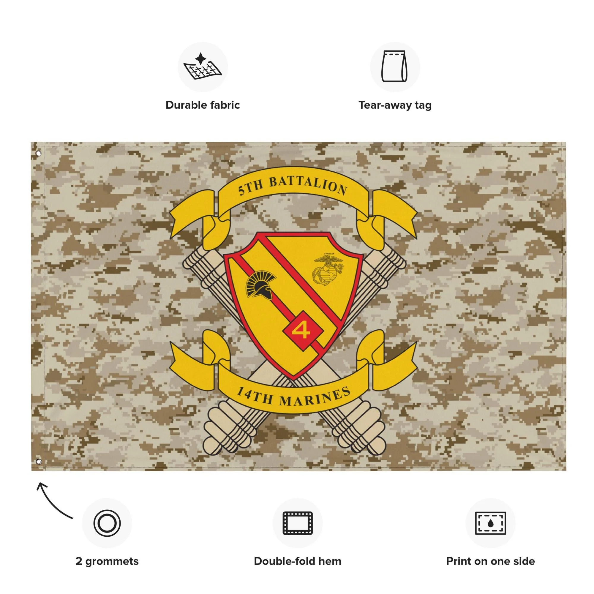 5/14 Marines MARPAT Camo USMC Flag - Image 2