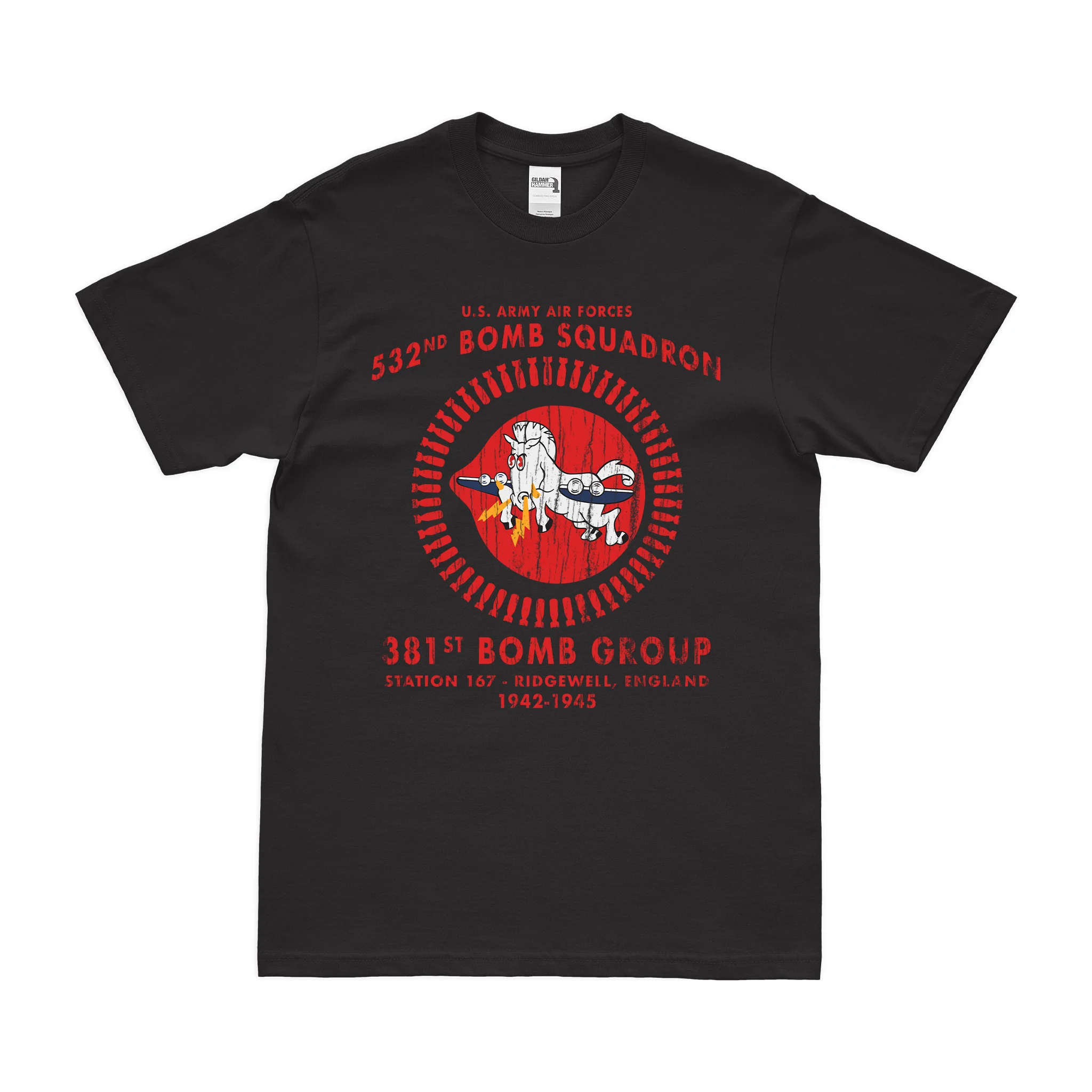 532nd Bomb Squadron, 381st BG WW2 Legacy T-Shirt - Image 3