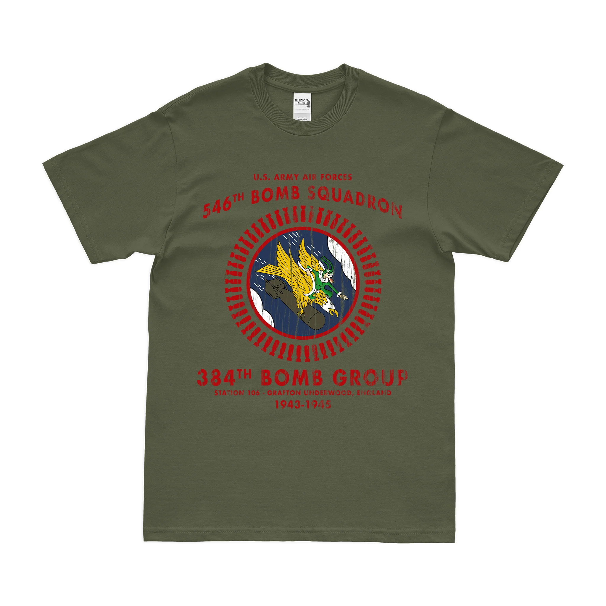 546th Bomb Squadron WW2 384th BG Legacy T-Shirt - Image 4