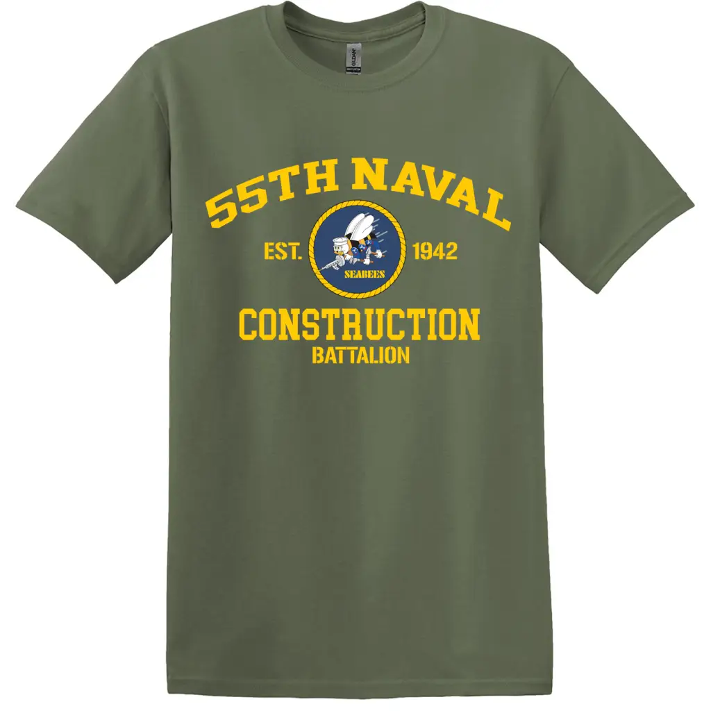 55th Naval Construction Battalion (55th NCB) T-Shirt - Image 2