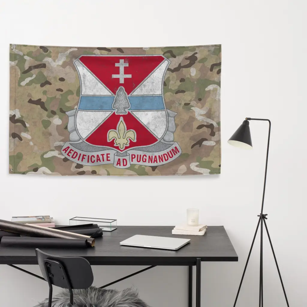 578th Engineer Battalion Indoor Wall Flag - Image 4