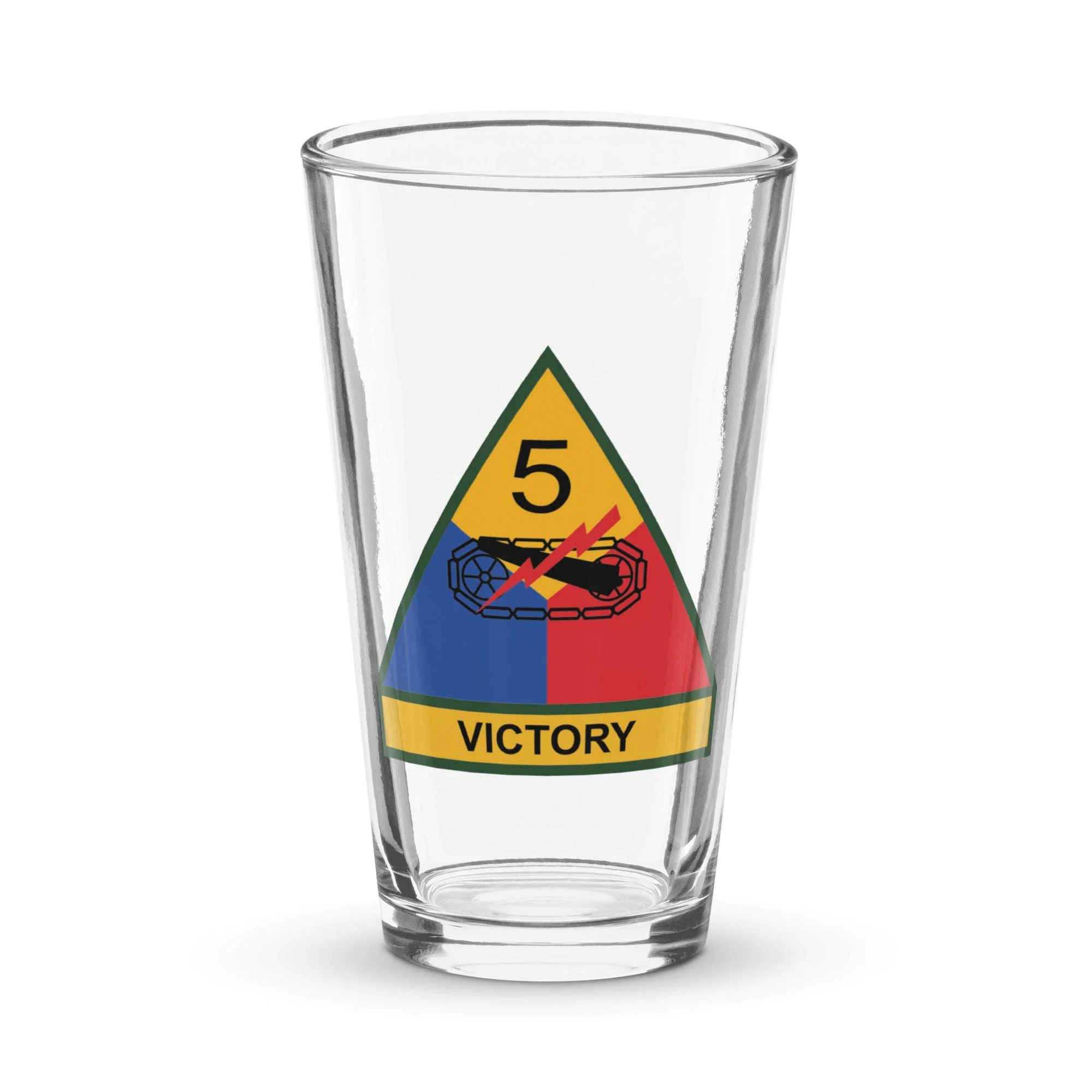 5th Armored Division Beer Pint Glass