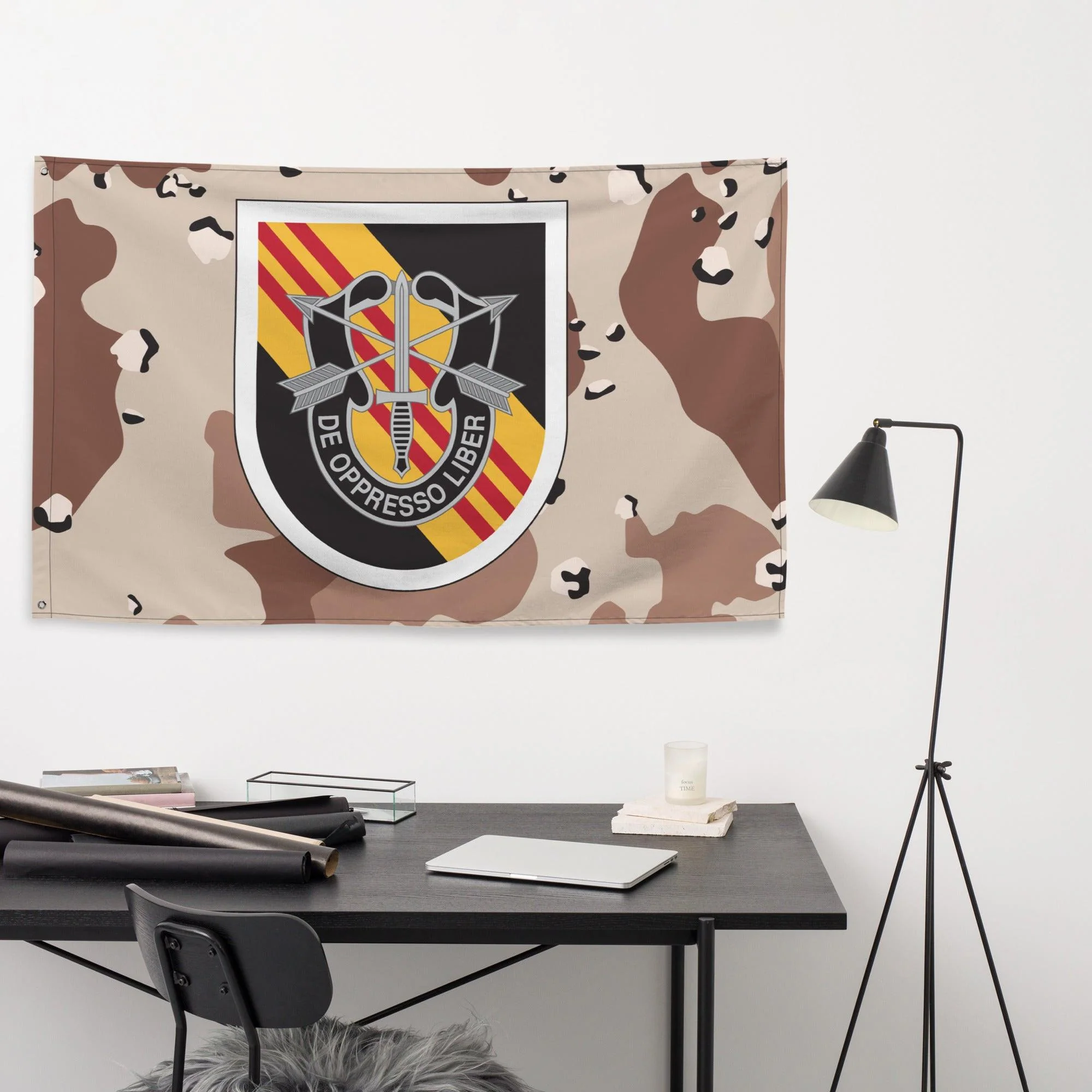 5th SFG (A) Chocolate Chip Camo Flag - Image 2