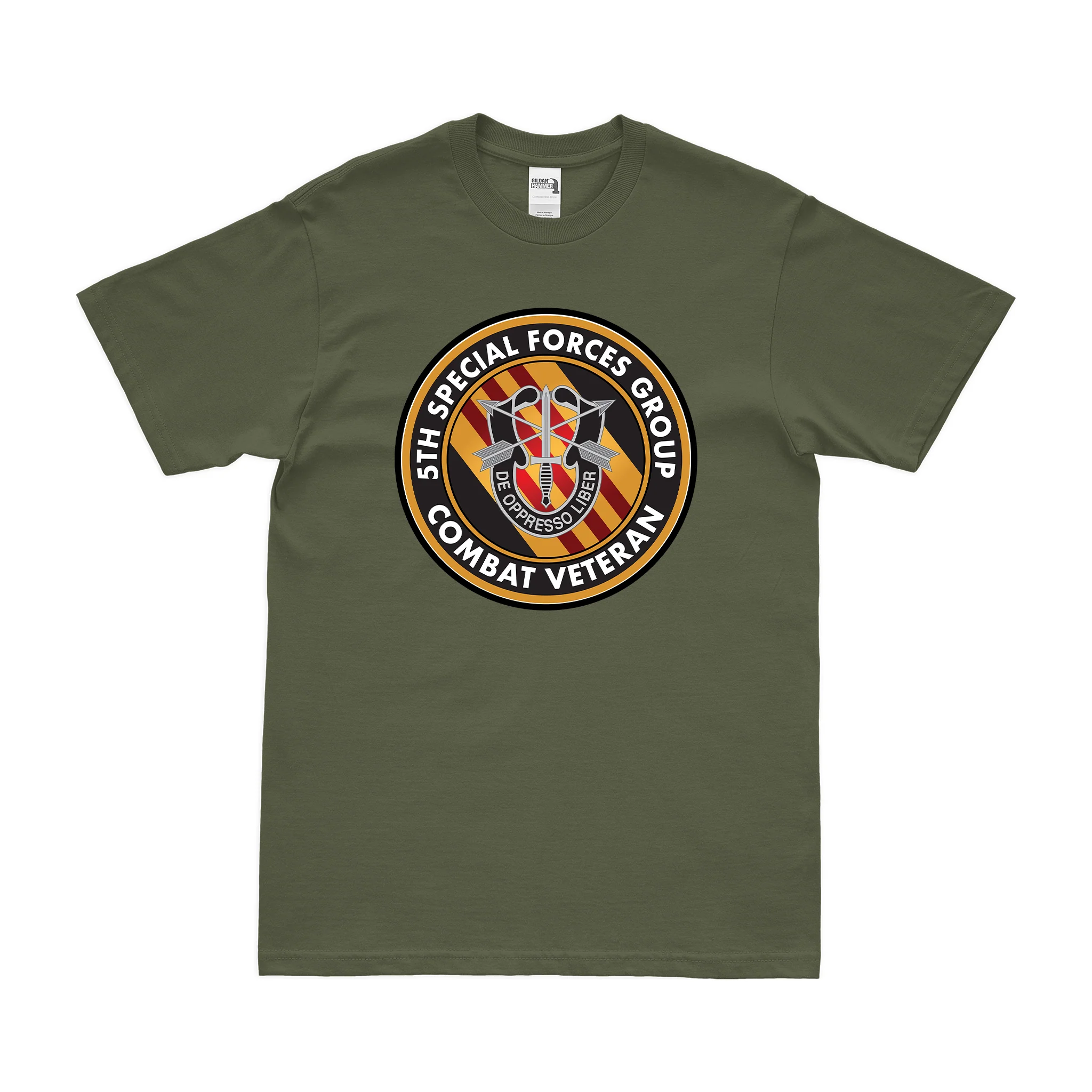 5th Special Forces Group (5th SFG) Combat Veteran T-Shirt - Image 2