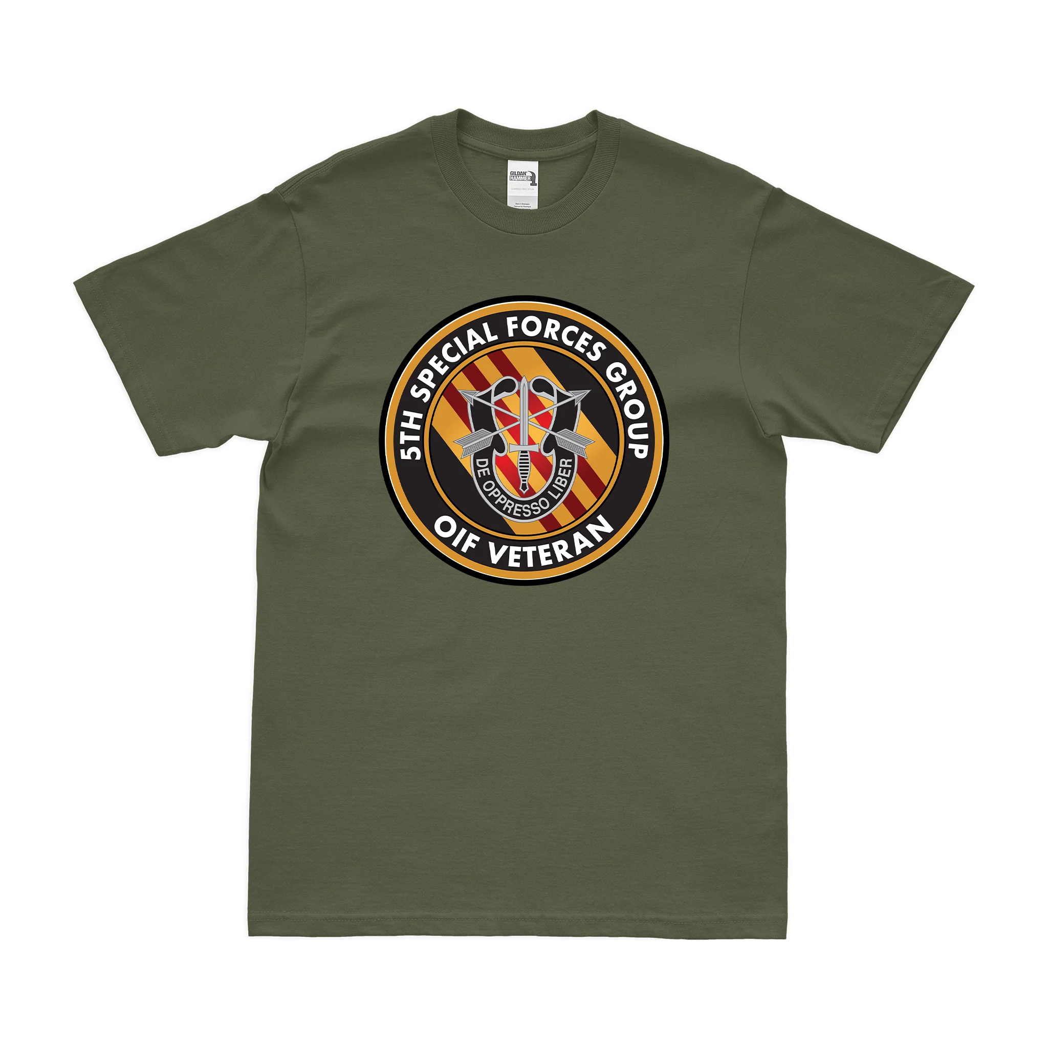 5th Special Forces Group (5th SFG) OIF Veteran T-Shirt - Image 2