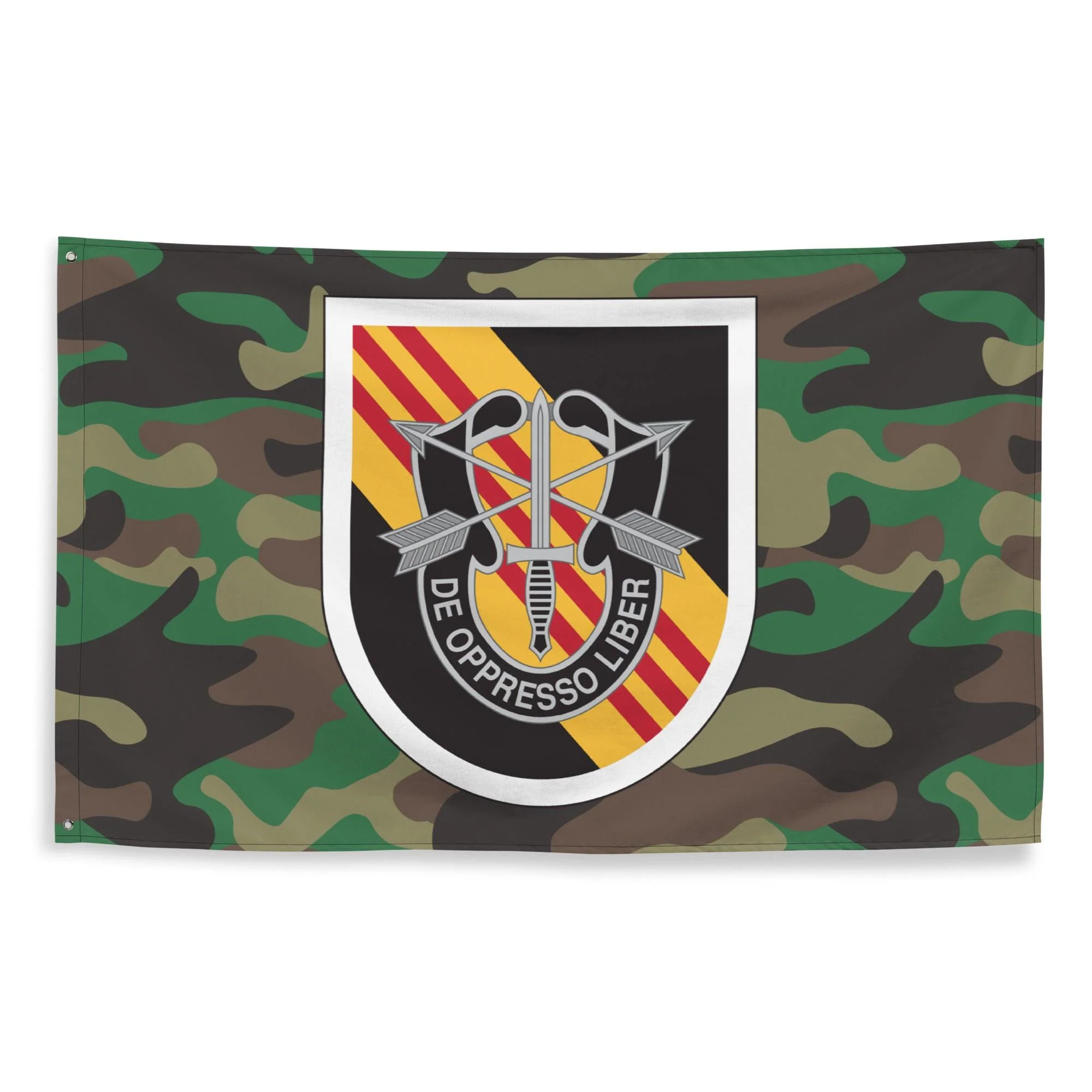 5th Special Forces Group (5th SFG) Woodland Camo Flag - Image 3