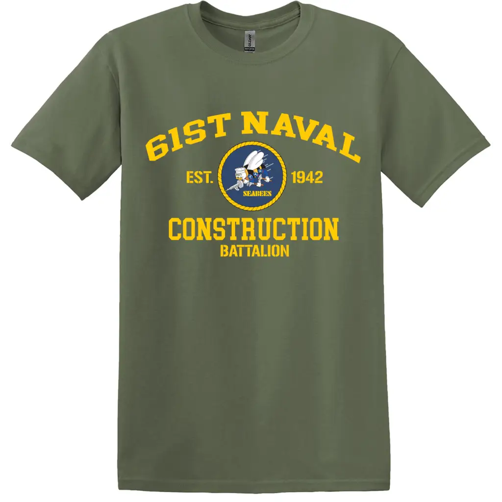 61st Naval Construction Battalion (61st NCB) T-Shirt - Image 2