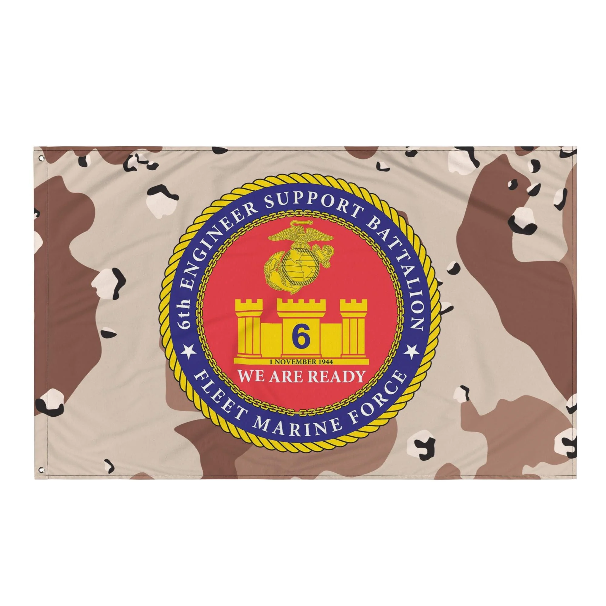 6th ESB USMC Chocolate-Chip Camo Flag - Image 3