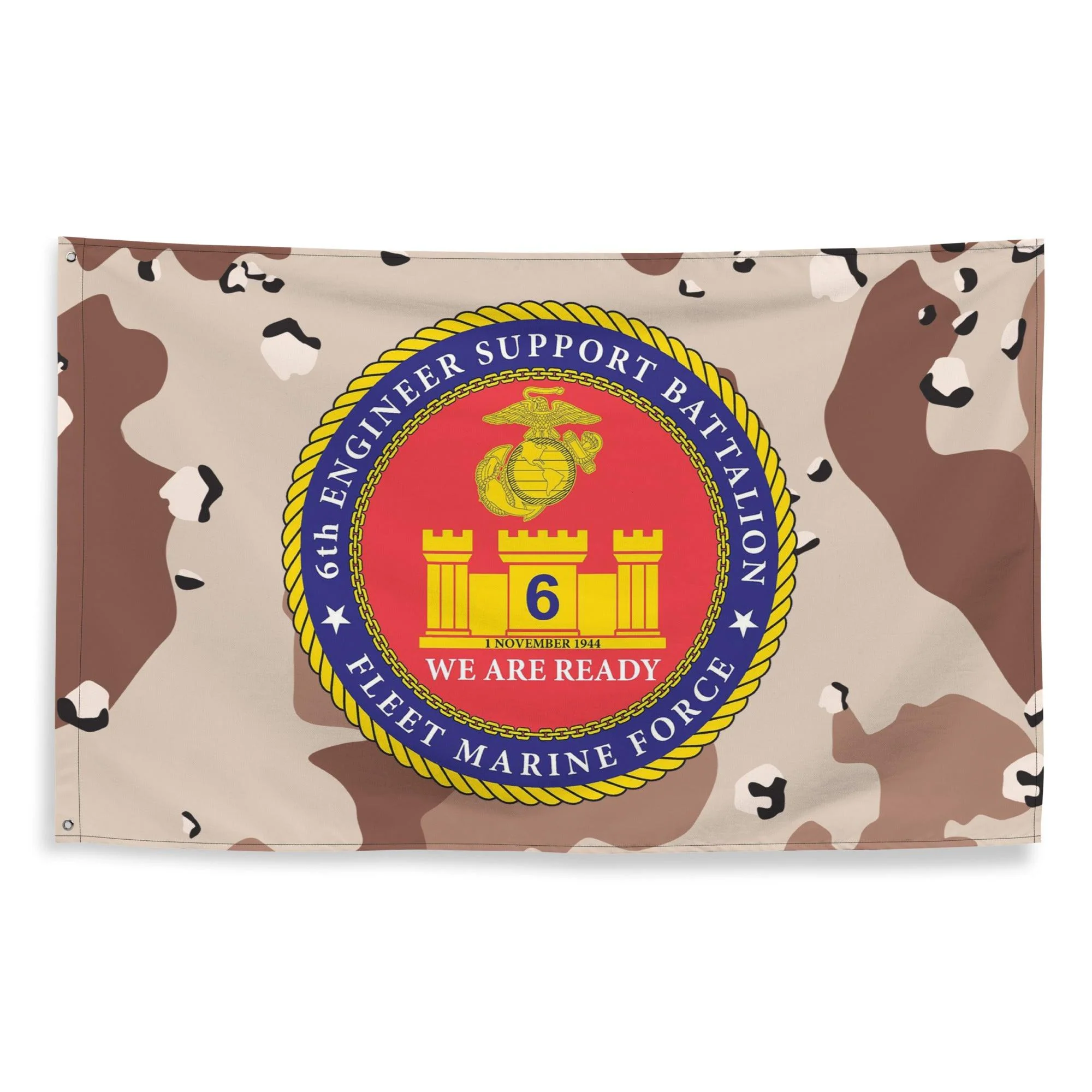 6th ESB USMC Chocolate-Chip Camo Flag - Image 4
