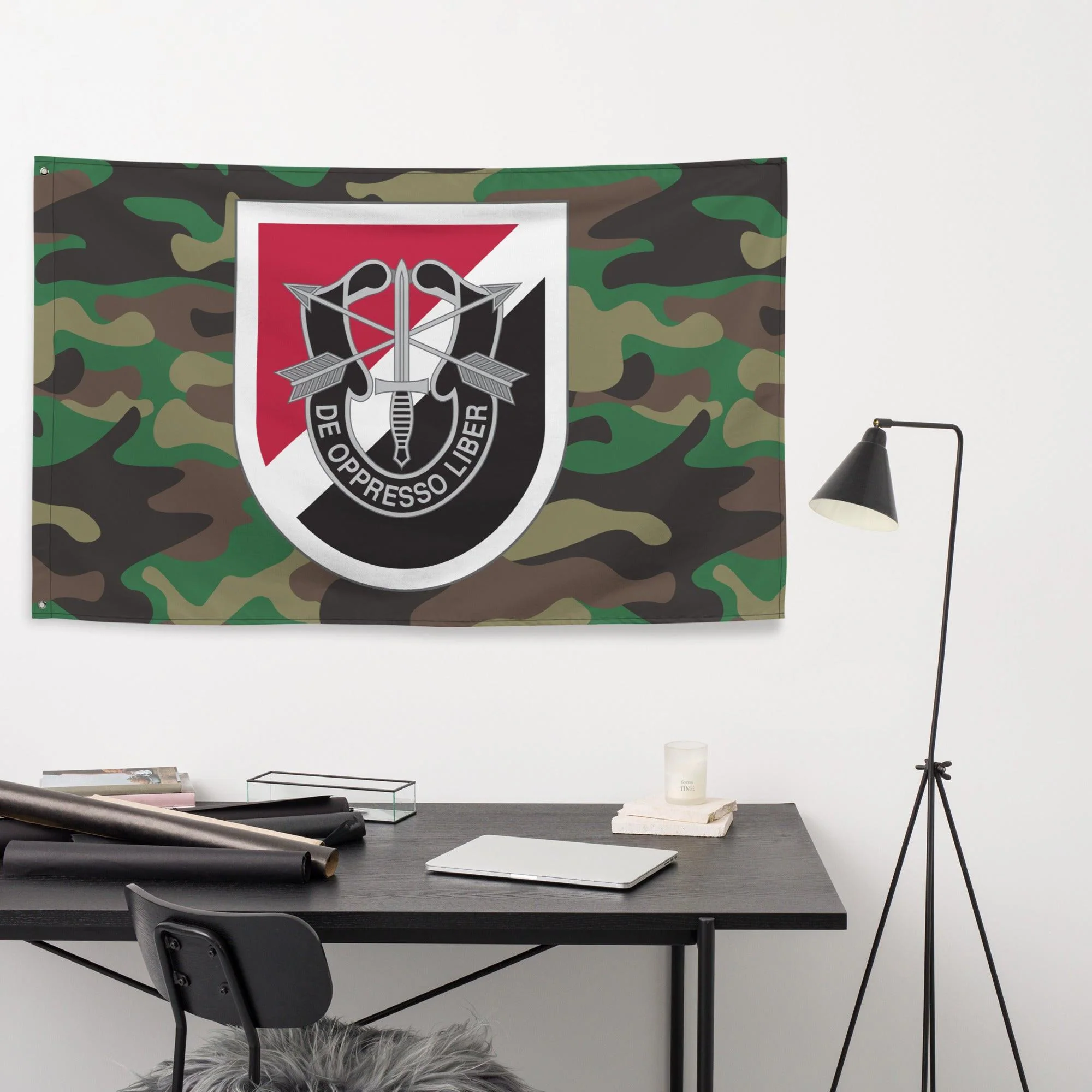 6th Special Forces Group (6th SFG) Woodland Camo Flag - Image 2