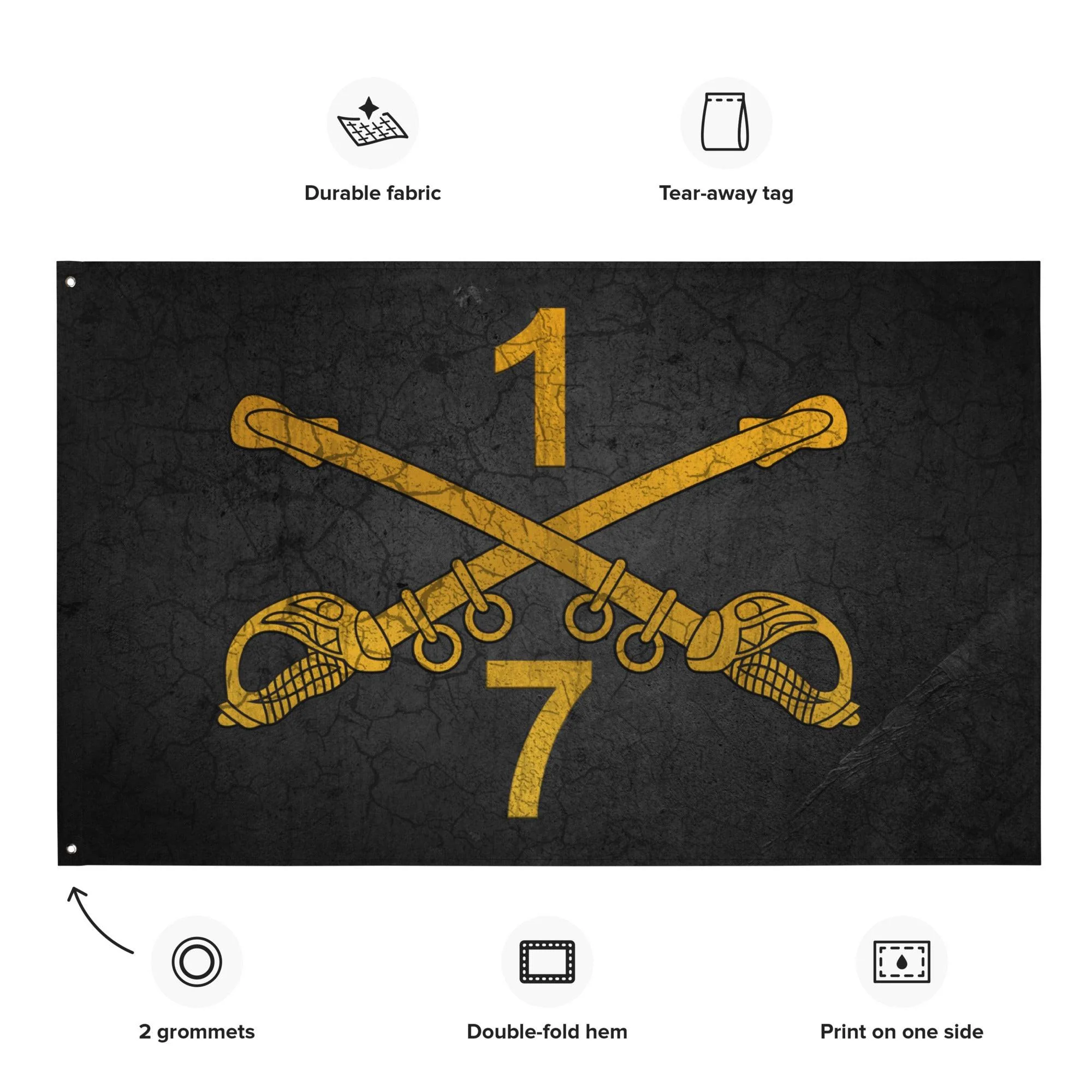 7-1 CAV Cavalry Sabers Black Flag - Image 2