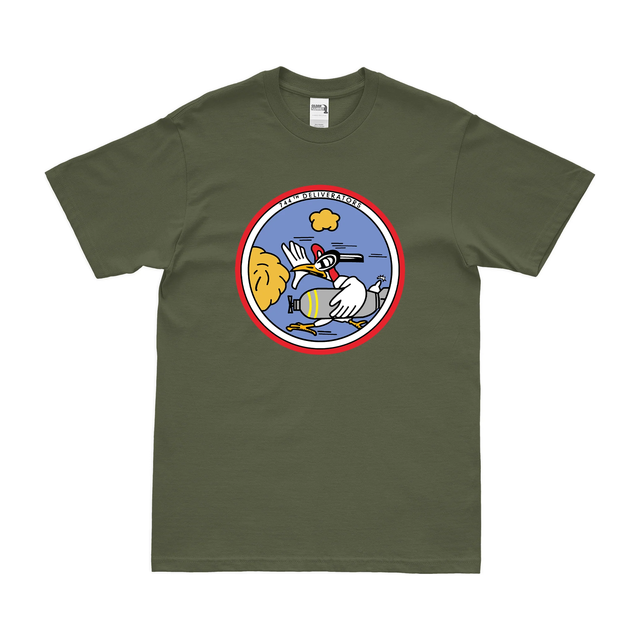 744th Bombardment Squadron USAAF WW2 T-Shirt - Image 2