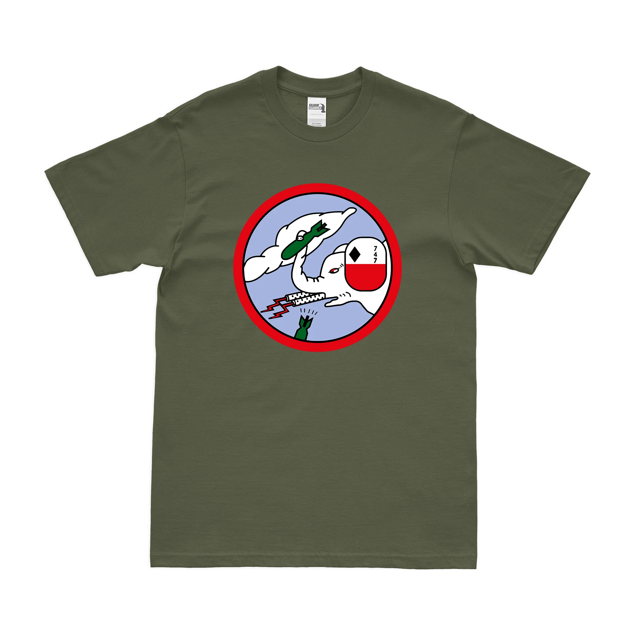 747th Bombardment Squadron USAAF WW2 T-Shirt - Image 2