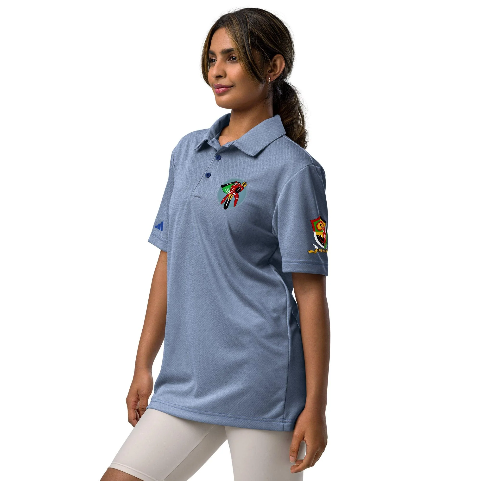 749th Bombardment Squadron Adidas® Unisex Space-Dyed Polo - Image 17