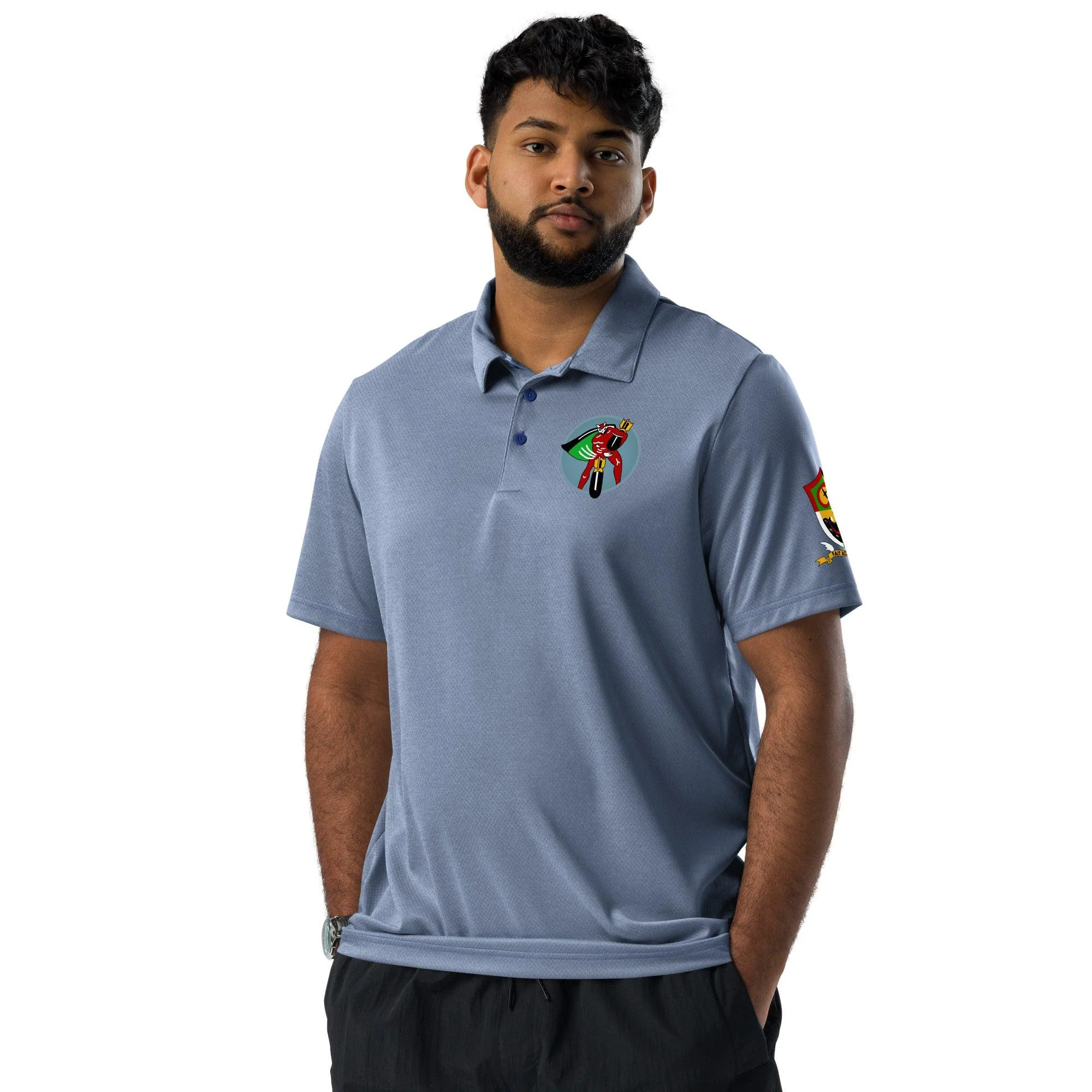 749th Bombardment Squadron Adidas® Unisex Space-Dyed Polo - Image 18