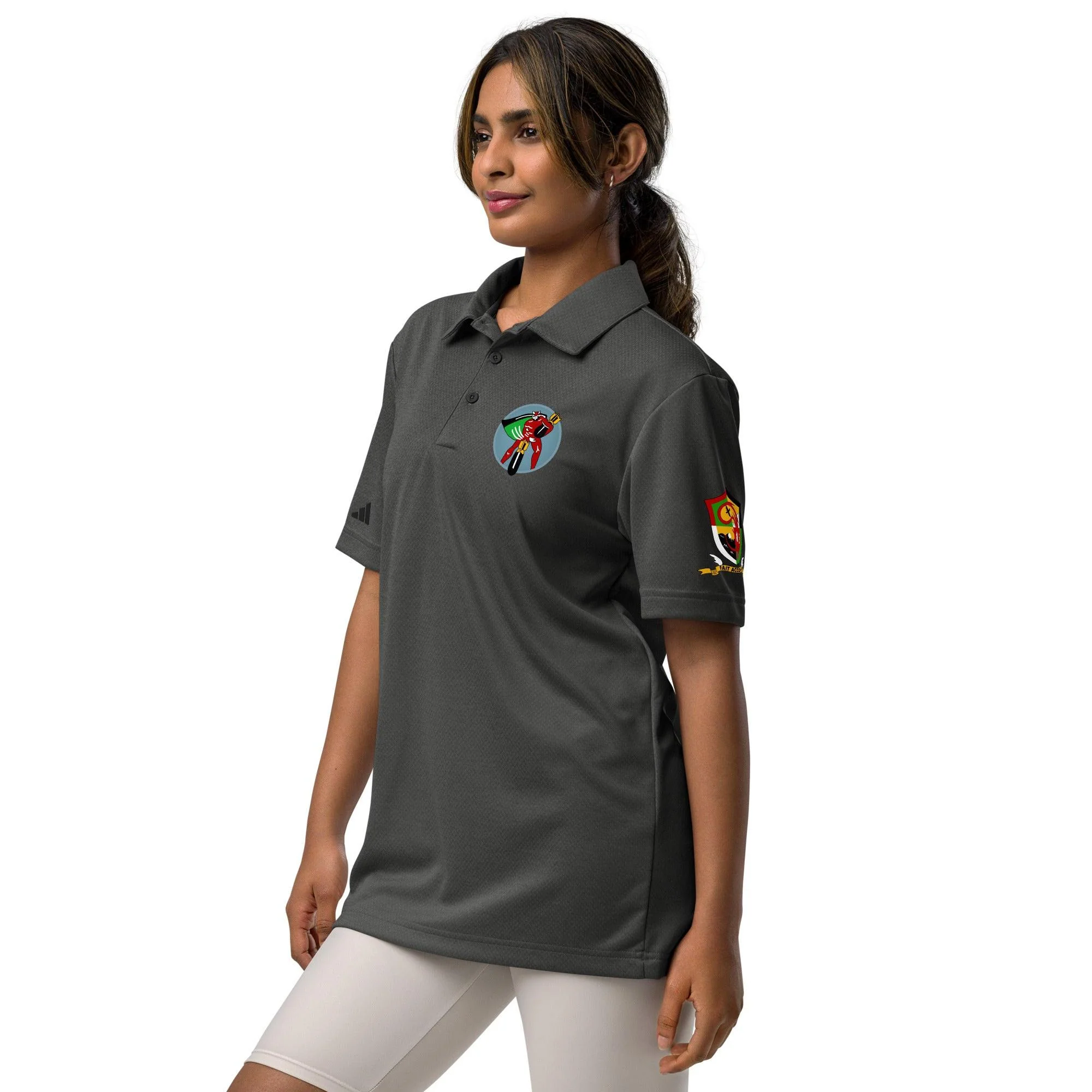 749th Bombardment Squadron Adidas® Unisex Space-Dyed Polo - Image 5