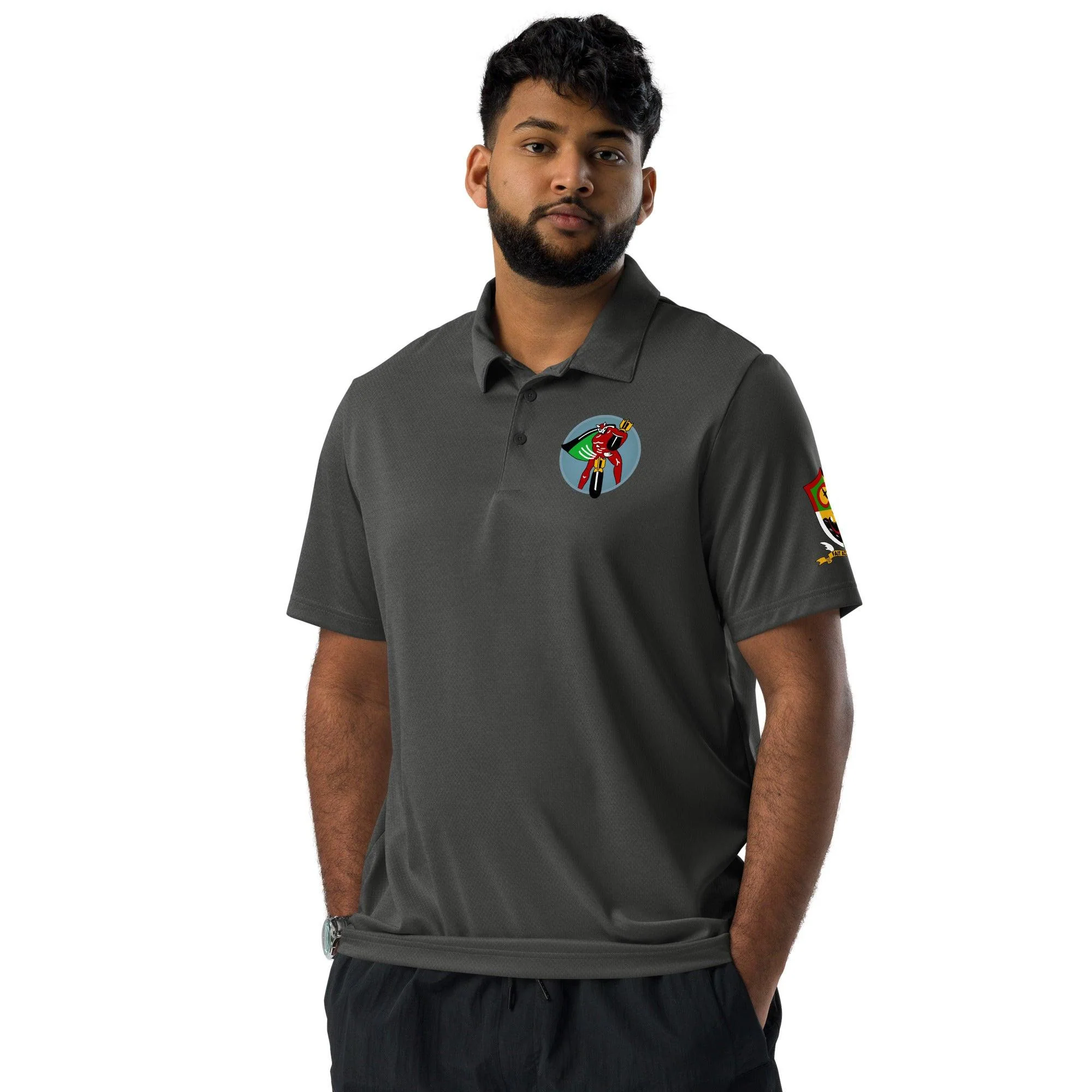 749th Bombardment Squadron Adidas® Unisex Space-Dyed Polo - Image 6