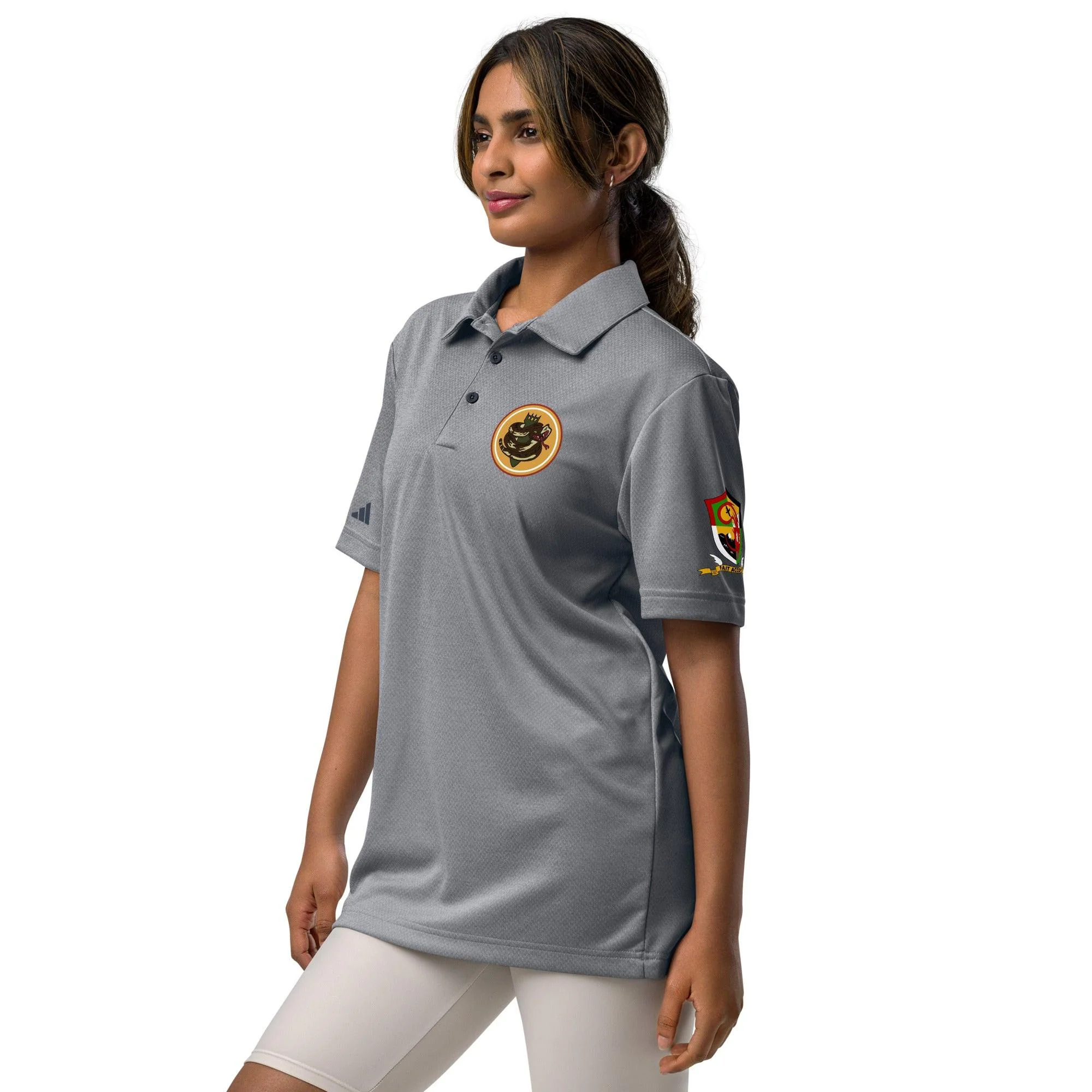 750th Bombardment Squadron Adidas® Unisex Space-Dyed Polo - Image 11