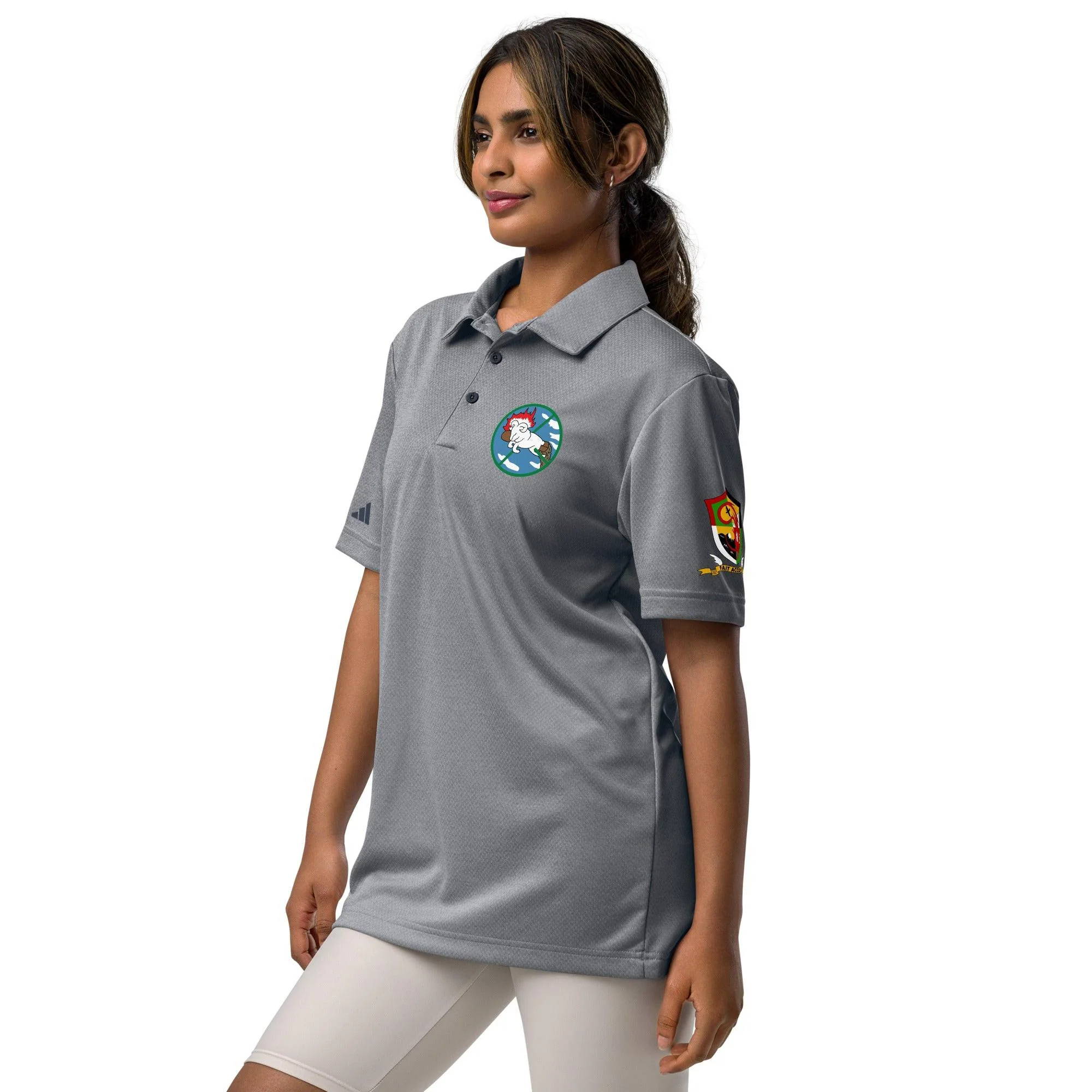 751st Bombardment Squadron Adidas® Unisex Space-Dyed Polo - Image 11