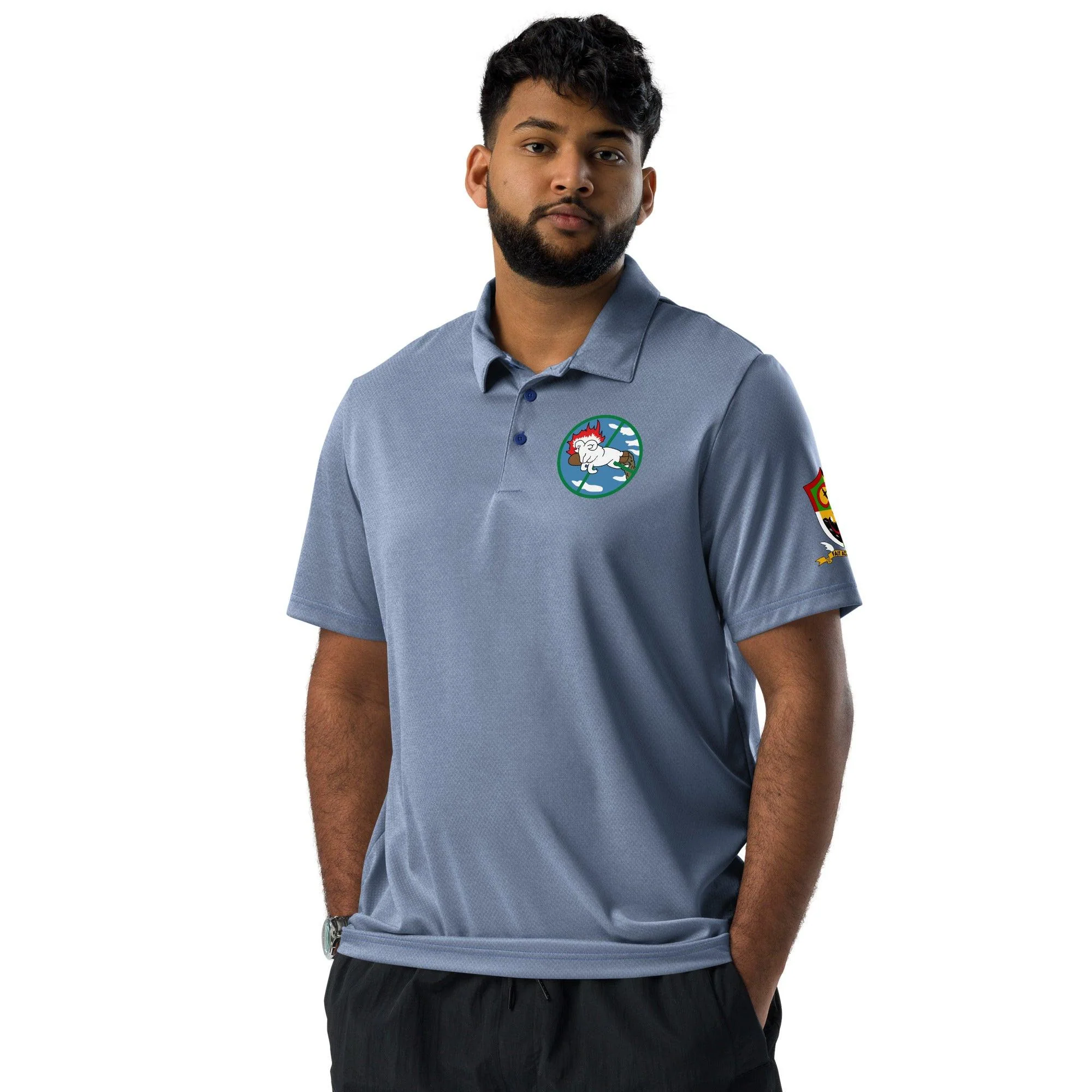 751st Bombardment Squadron Adidas® Unisex Space-Dyed Polo - Image 18