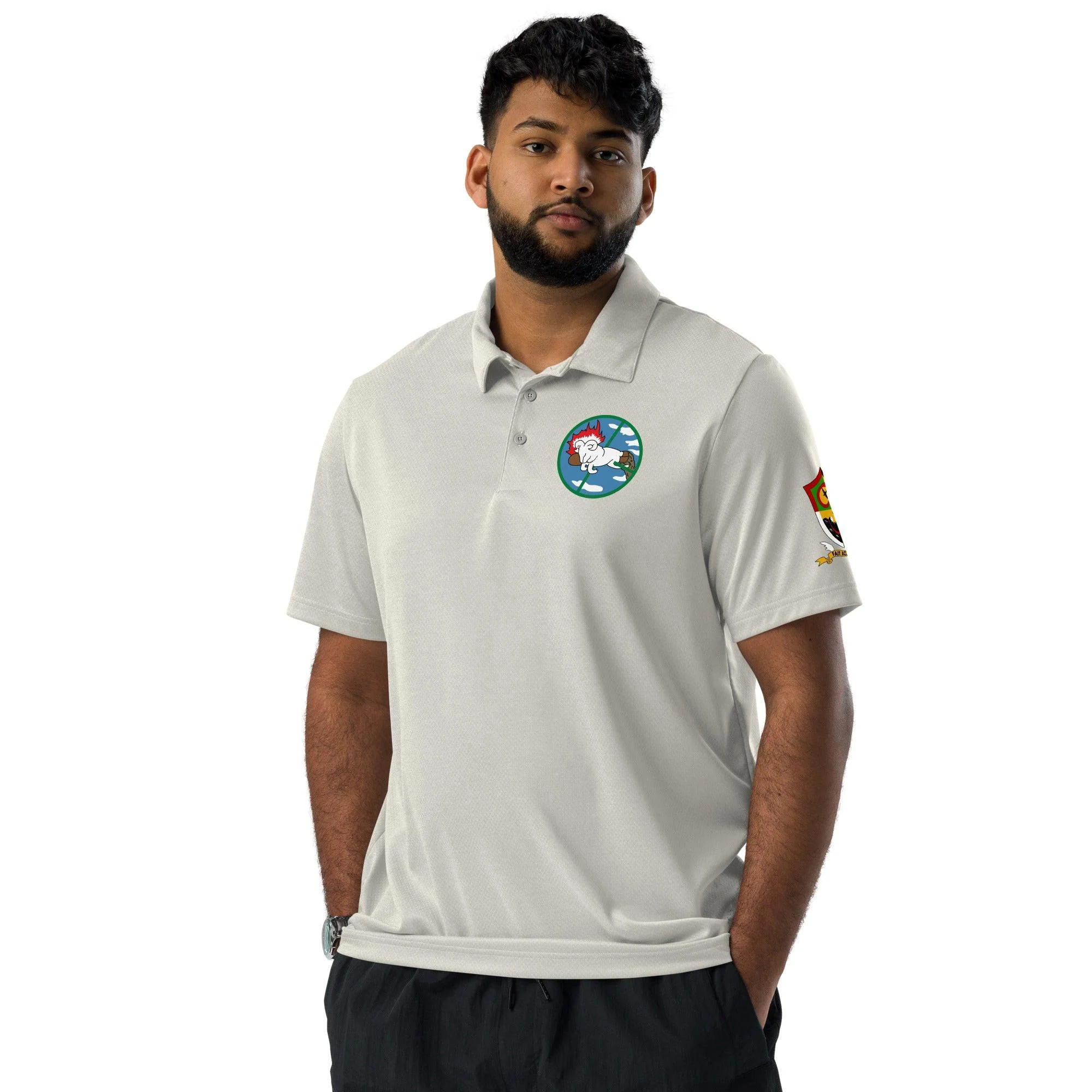751st Bombardment Squadron Adidas® Unisex Space-Dyed Polo - Image 24
