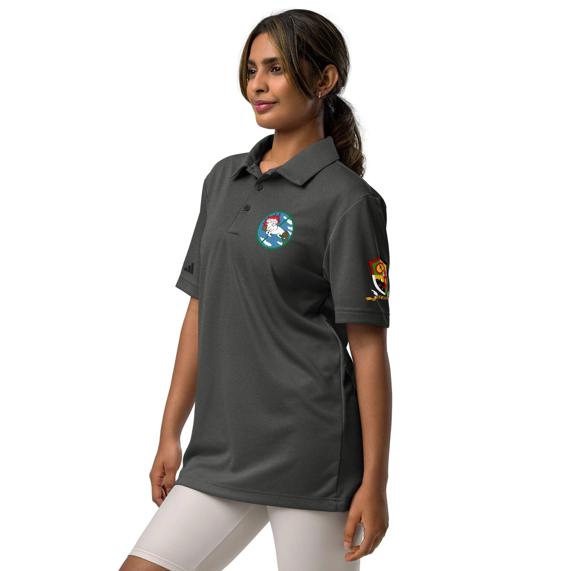 751st Bombardment Squadron Adidas® Unisex Space-Dyed Polo - Image 5