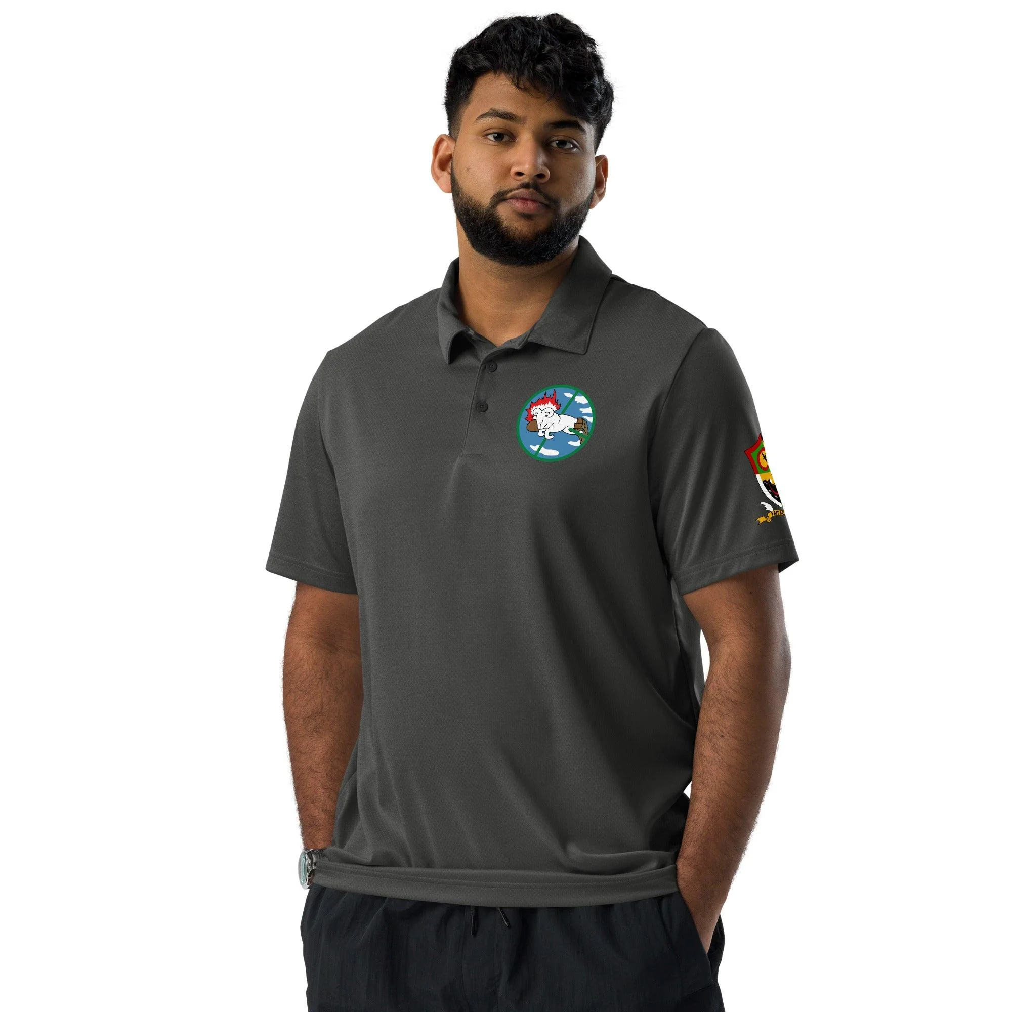 751st Bombardment Squadron Adidas® Unisex Space-Dyed Polo - Image 6