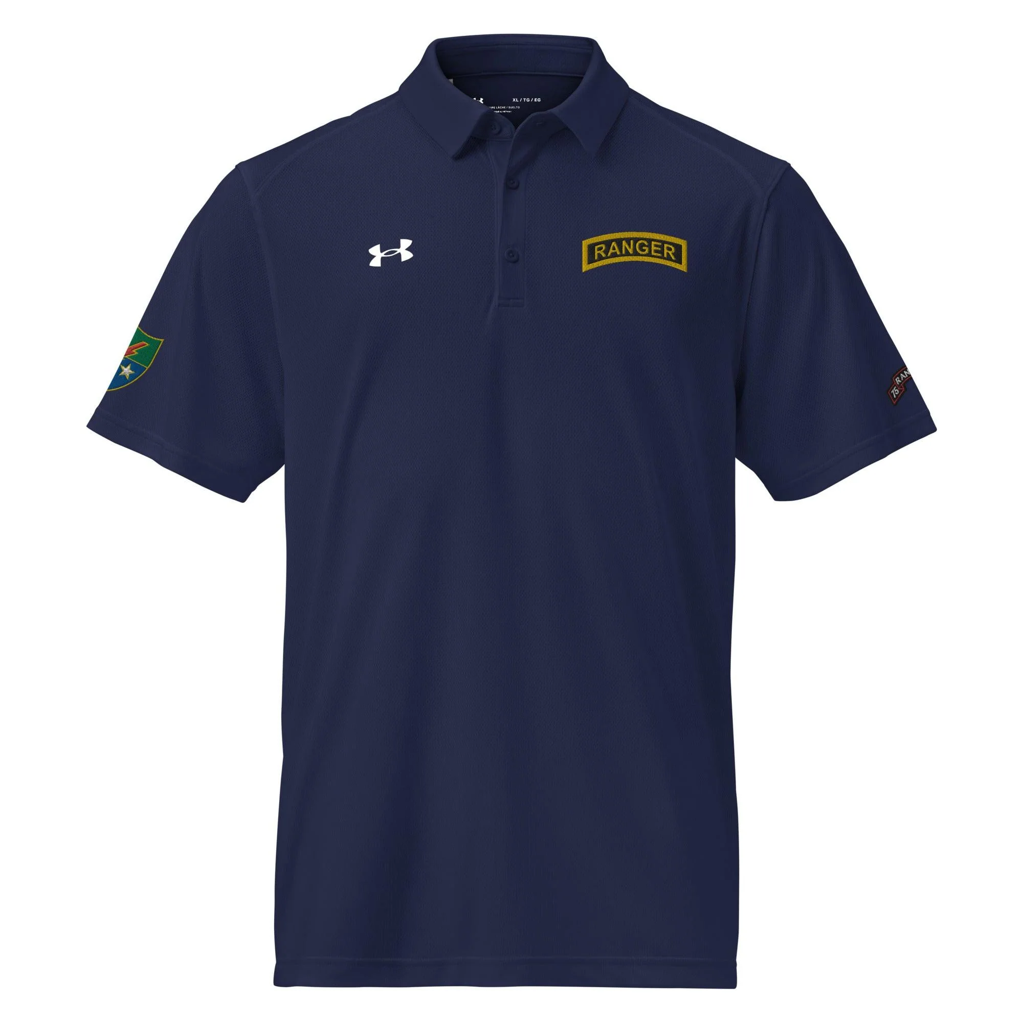 75th Ranger Rgt Ranger Tab Embroidered Under Armour® Men's Polo - Image 5