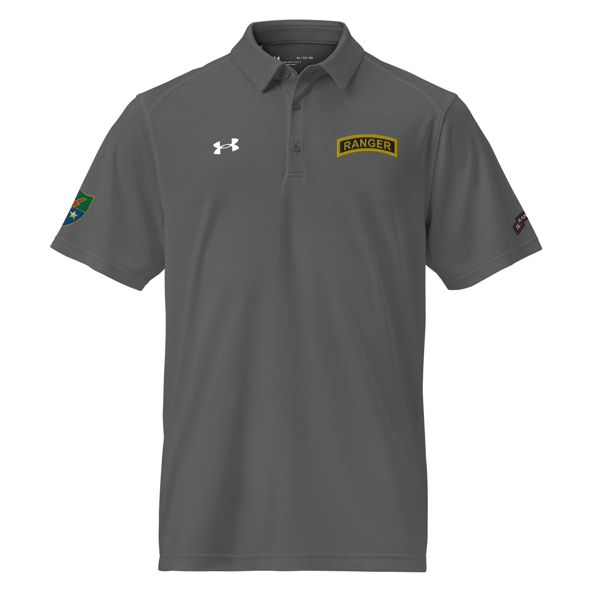 75th Ranger Rgt Ranger Tab Embroidered Under Armour® Men's Polo - Image 9