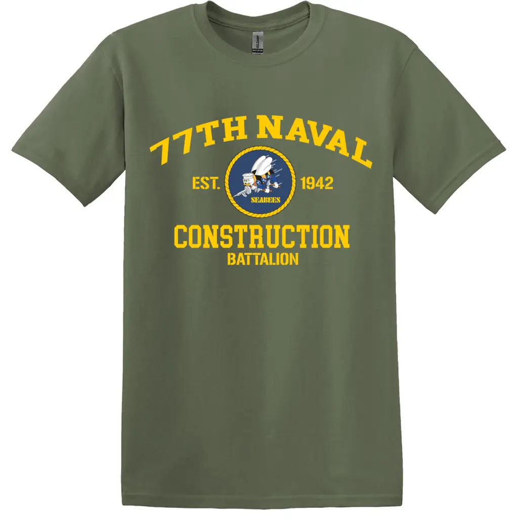 77th Naval Construction Battalion (77th NCB) T-Shirt - Image 2