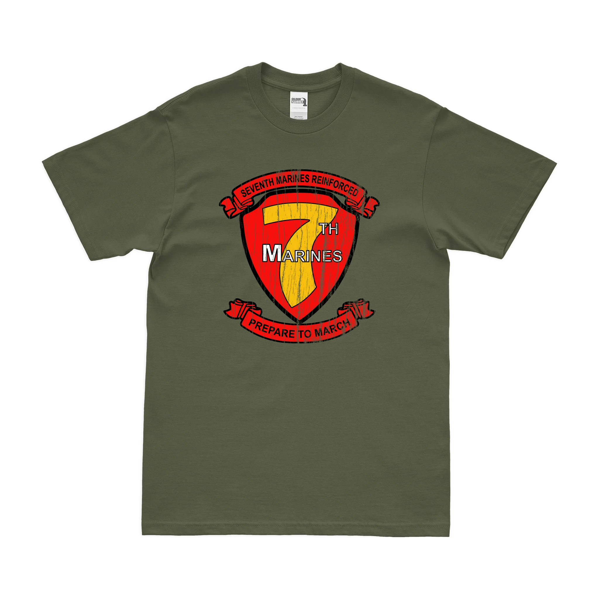 7th Marine Regiment Logo Emblem T-Shirt - Image 4