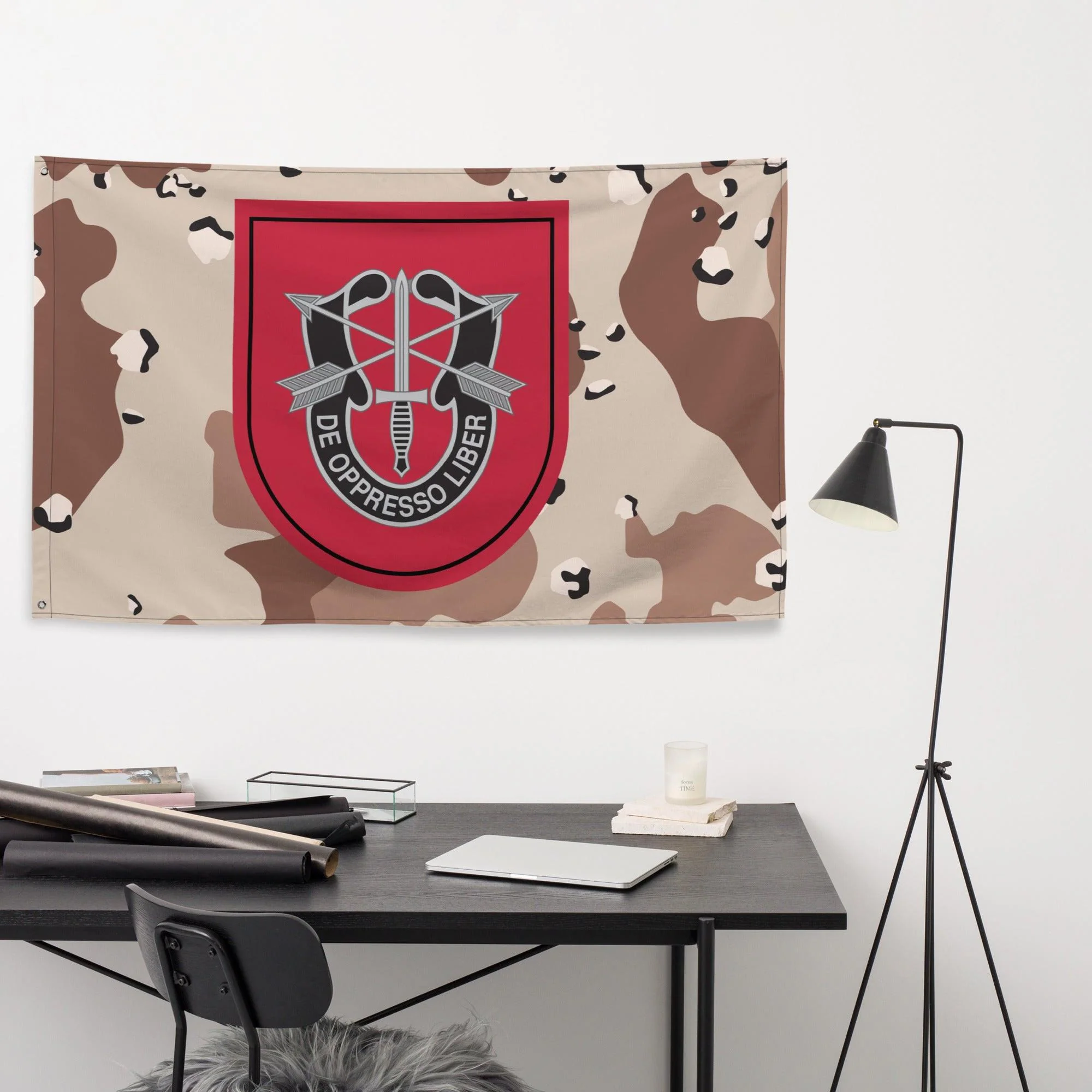 7th SFG (A) Chocolate Chip Camo Flag - Image 2