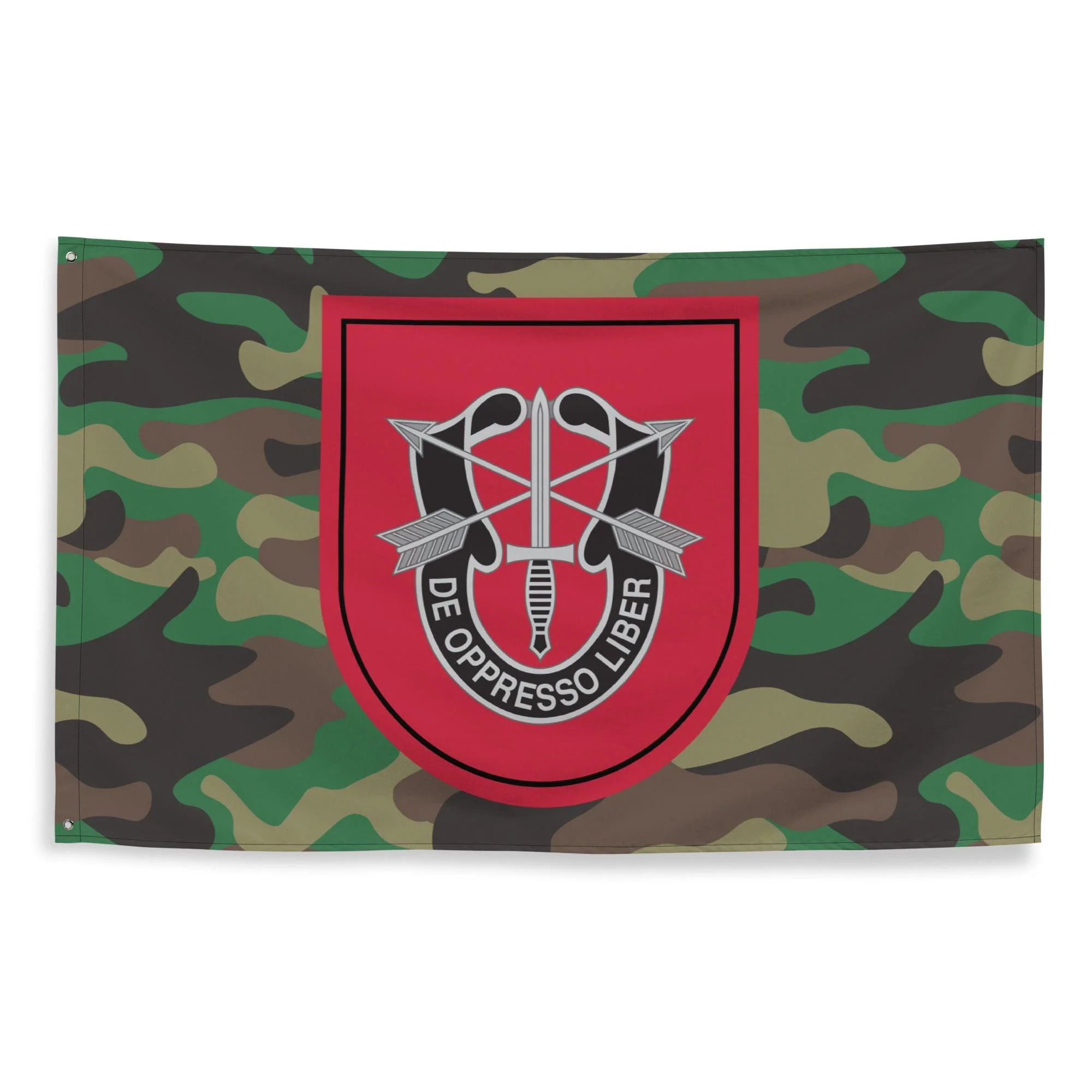 7th Special Forces Group (7th SFG) Woodland Camo Flag - Image 3