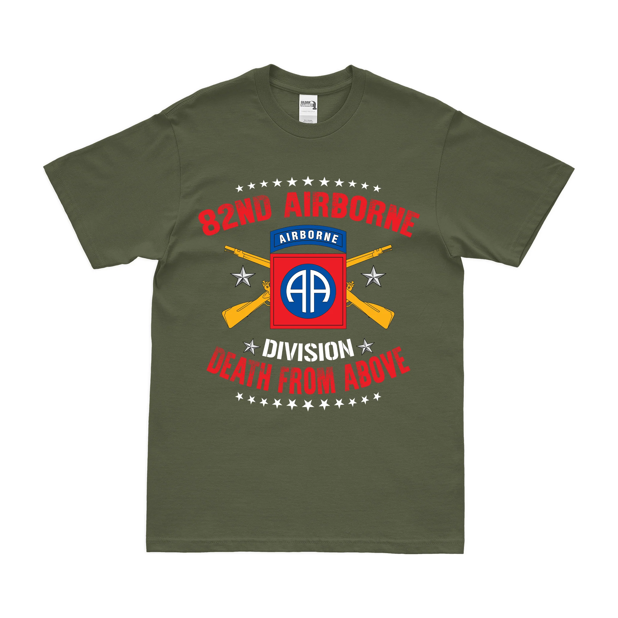 82nd Airborne Division Graphic Moto T-Shirt - Image 2
