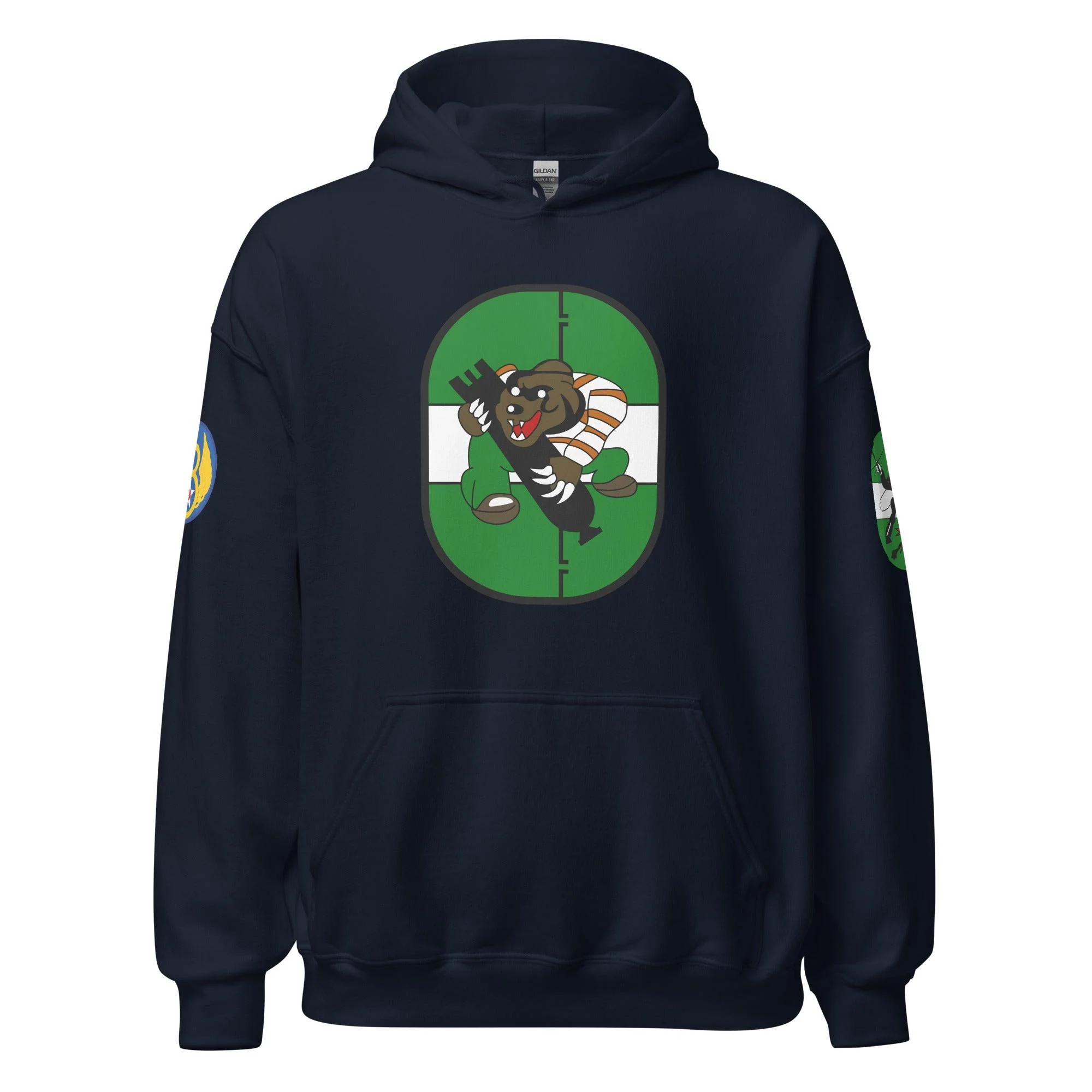 853rd Bomb Squadron 491st Bomb Group WW2 Unisex Hoodie - Image 4