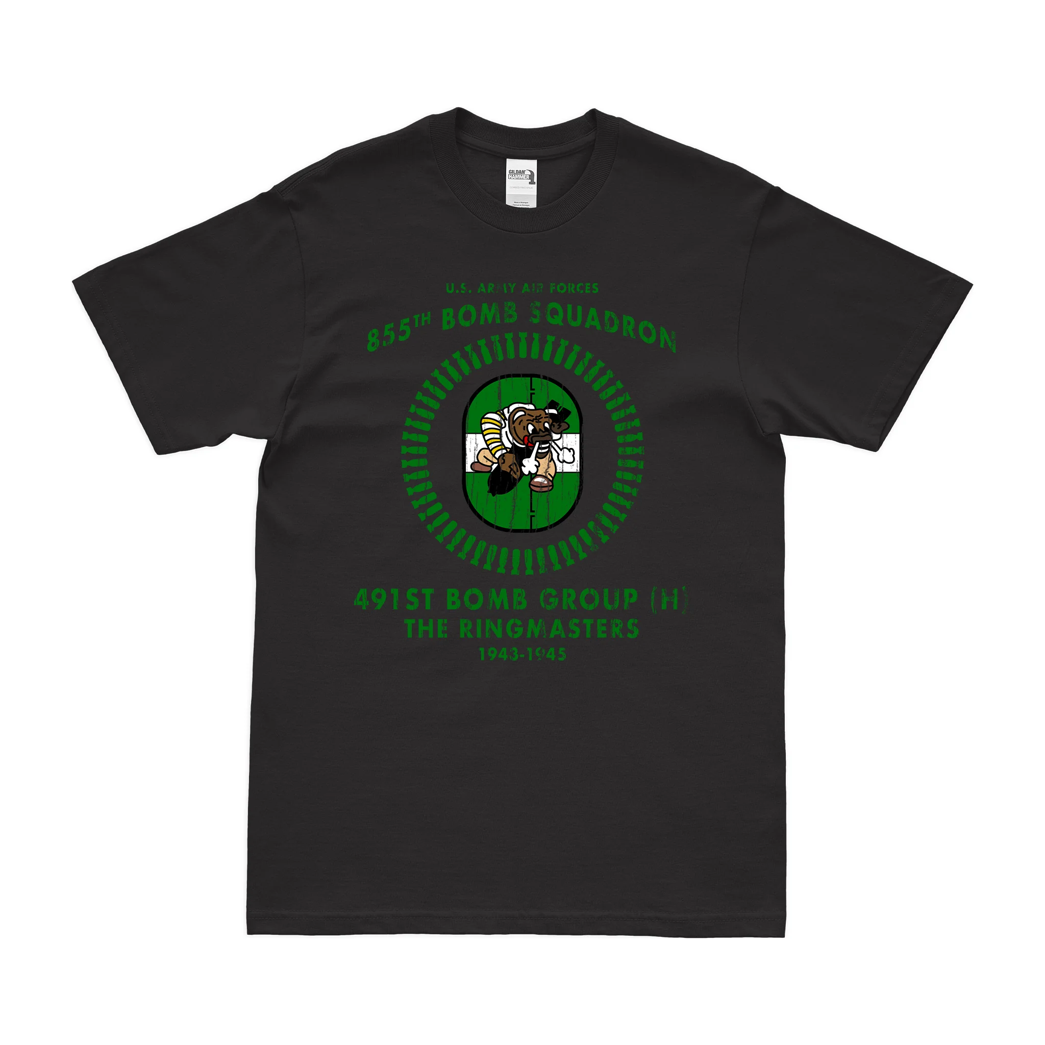 855th Bomb Squadron WW2 491st BG Legacy T-Shirt - Image 3