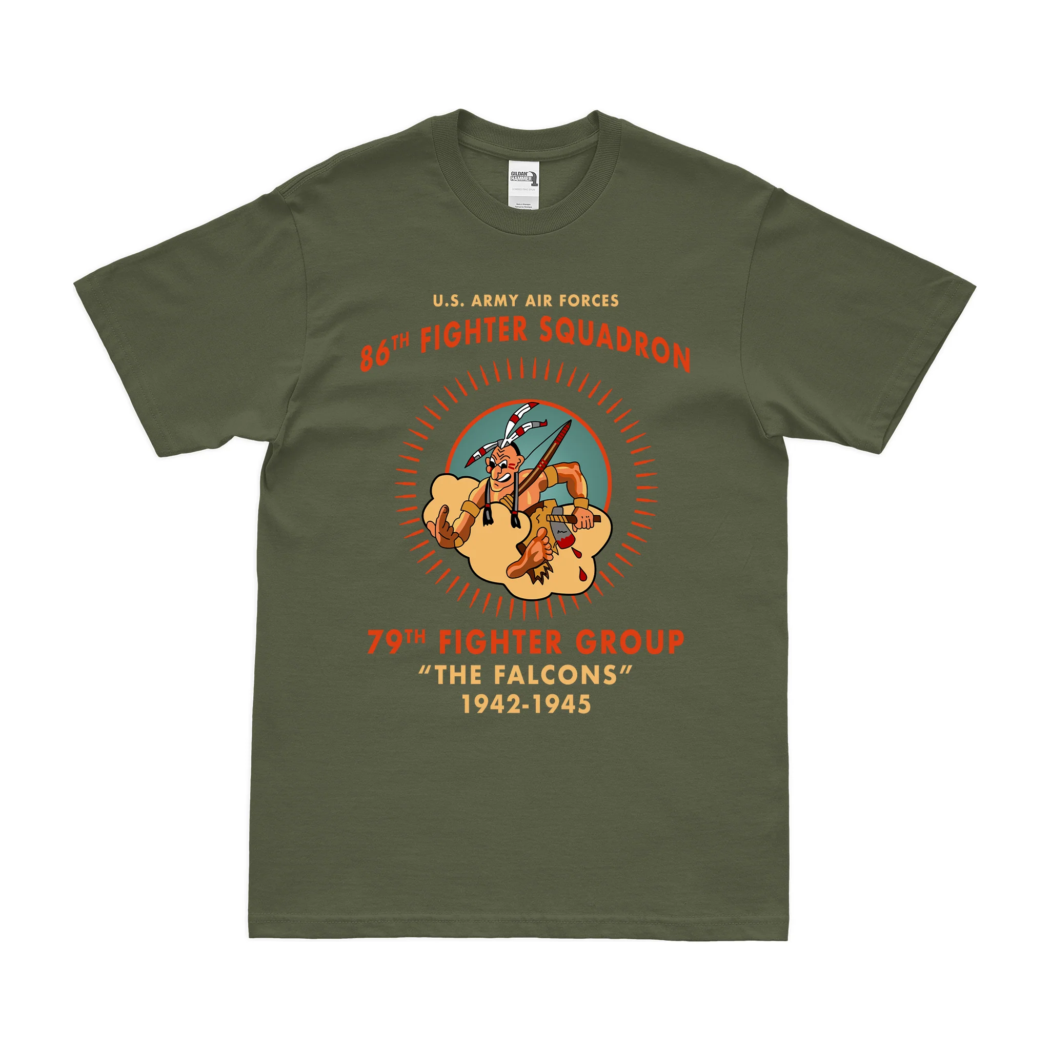 86th Fighter Squadron WW2 Legacy Tribute T-Shirt - Image 2