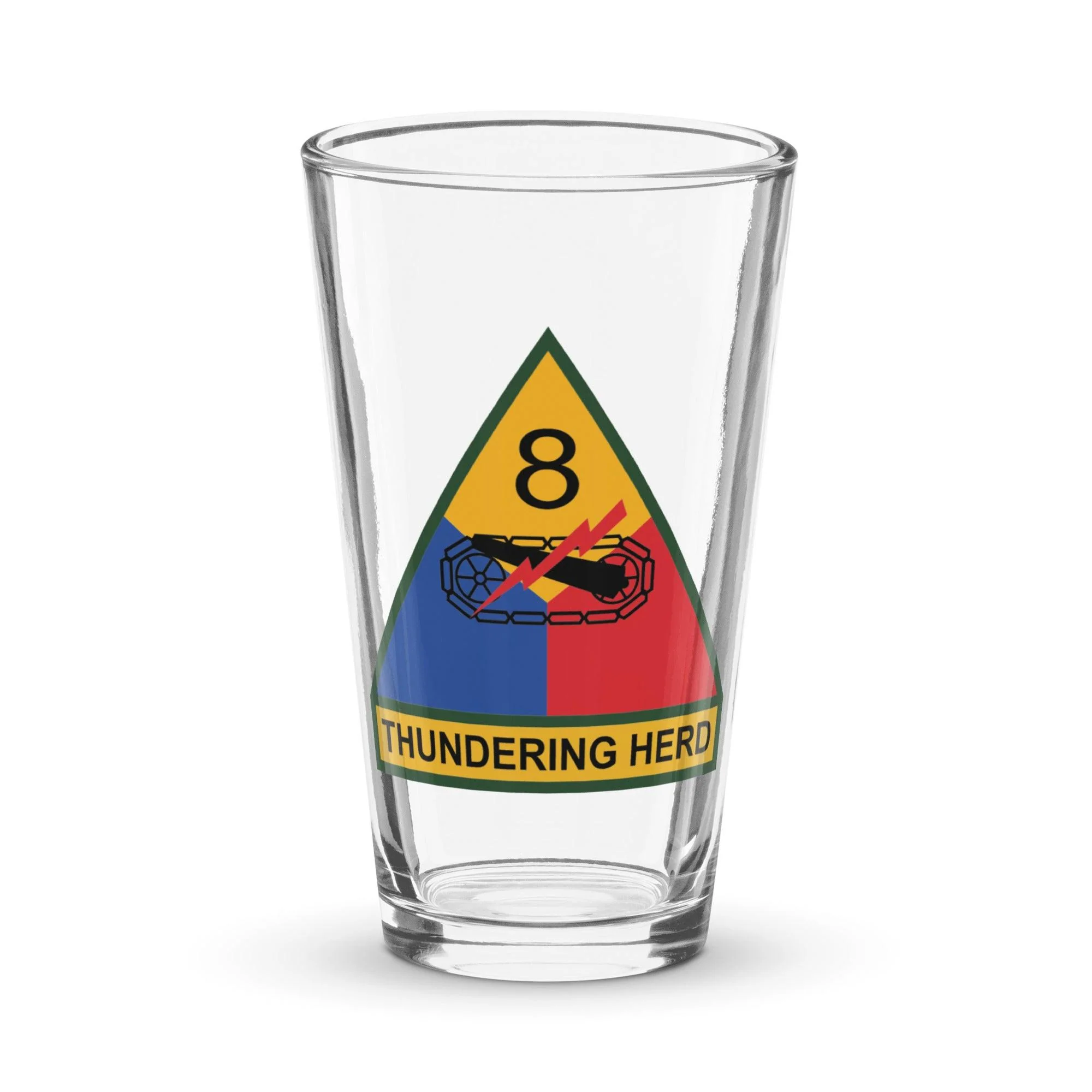 8th Armored Division Beer Pint Glass