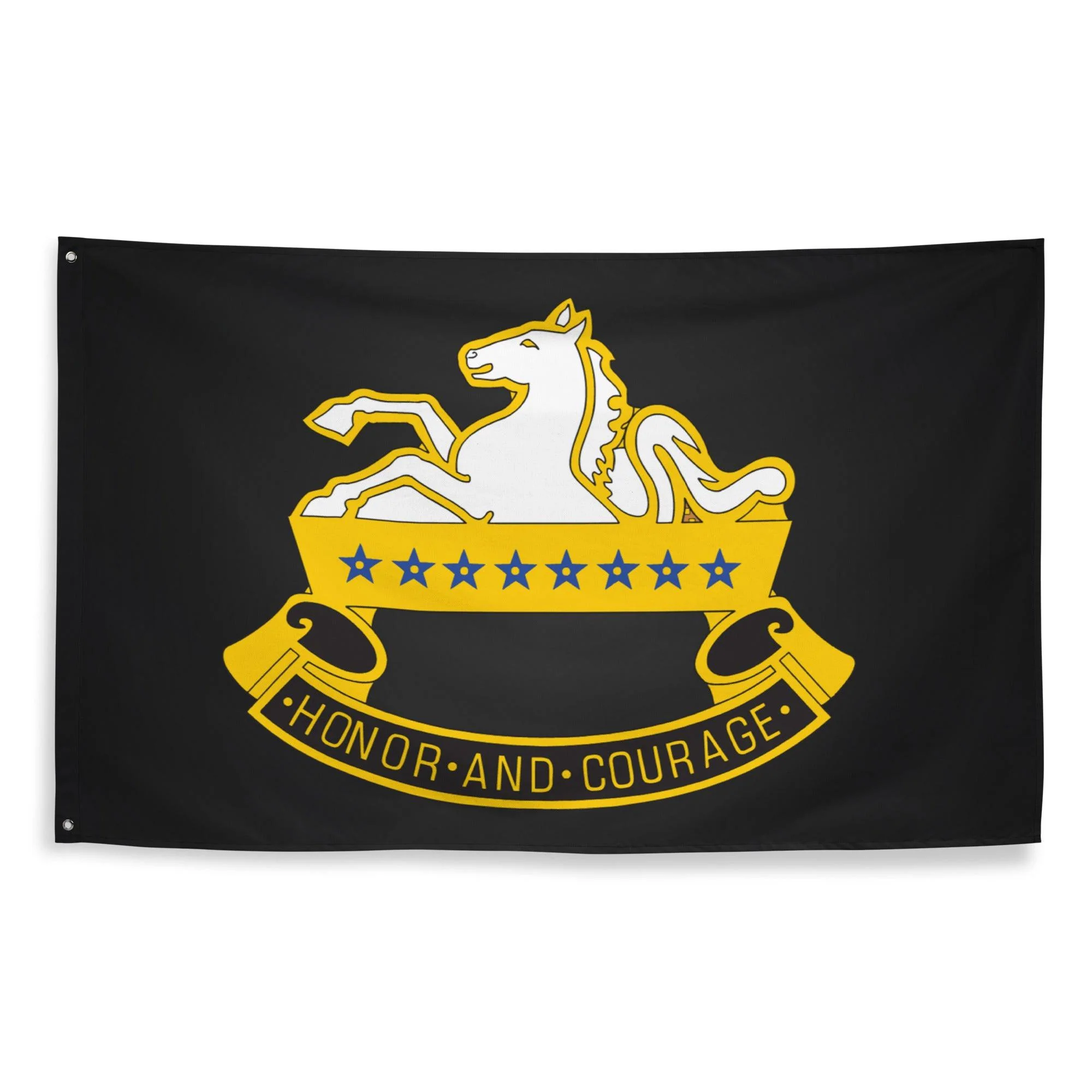 8th Cavalry Regiment Emblem Black Flag - Image 4