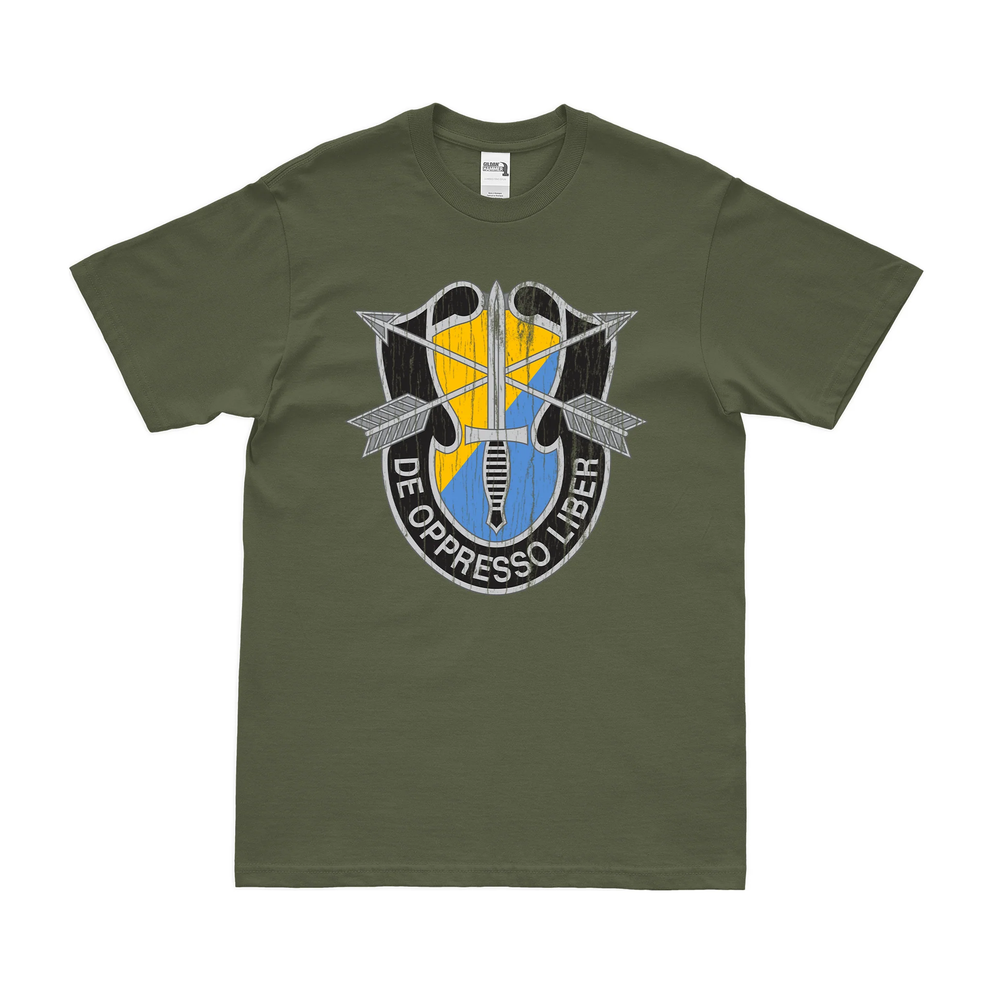 8th SFG (A) De Oppresso Liber Emblem T-Shirt - Image 4