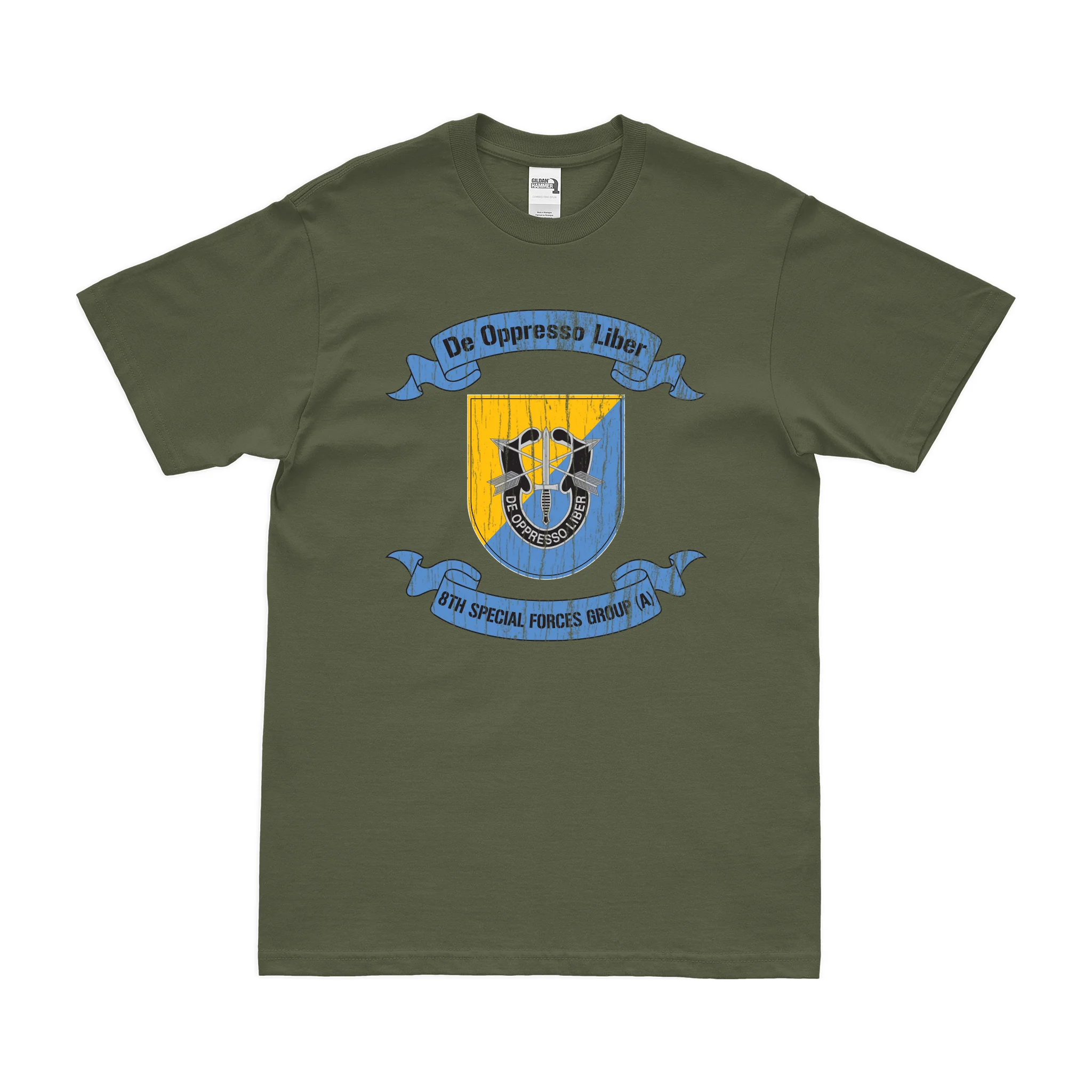 8th Special Forces Group (8th SFG) Legacy Scroll T-Shirt - Image 4