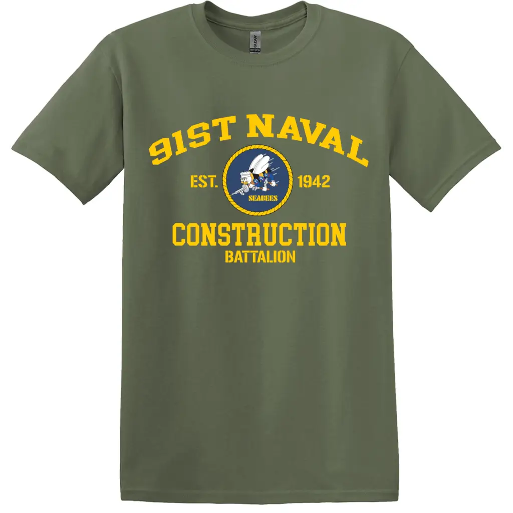 91st Naval Construction Battalion (91st NCB) T-Shirt - Image 2
