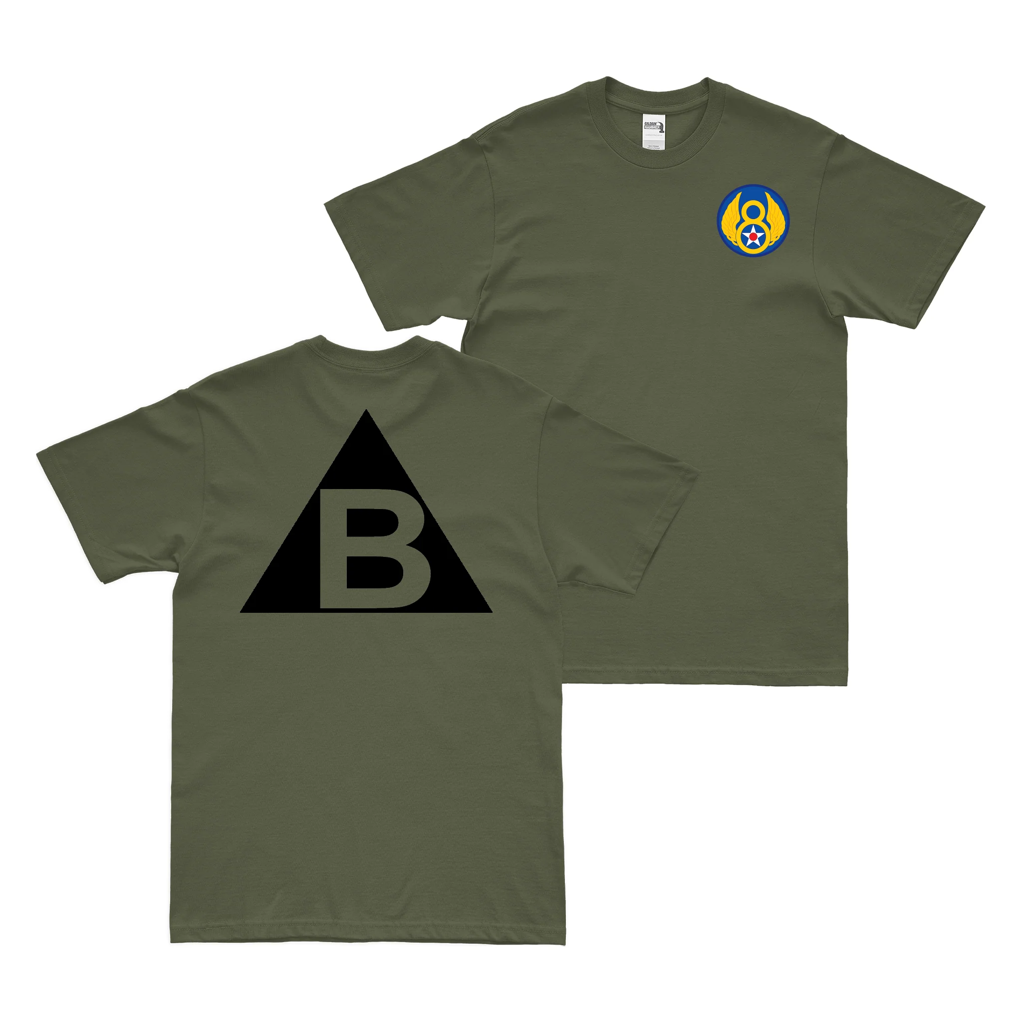 92nd Bombardment Group Triangle-B Tail Code T-Shirt - Image 2