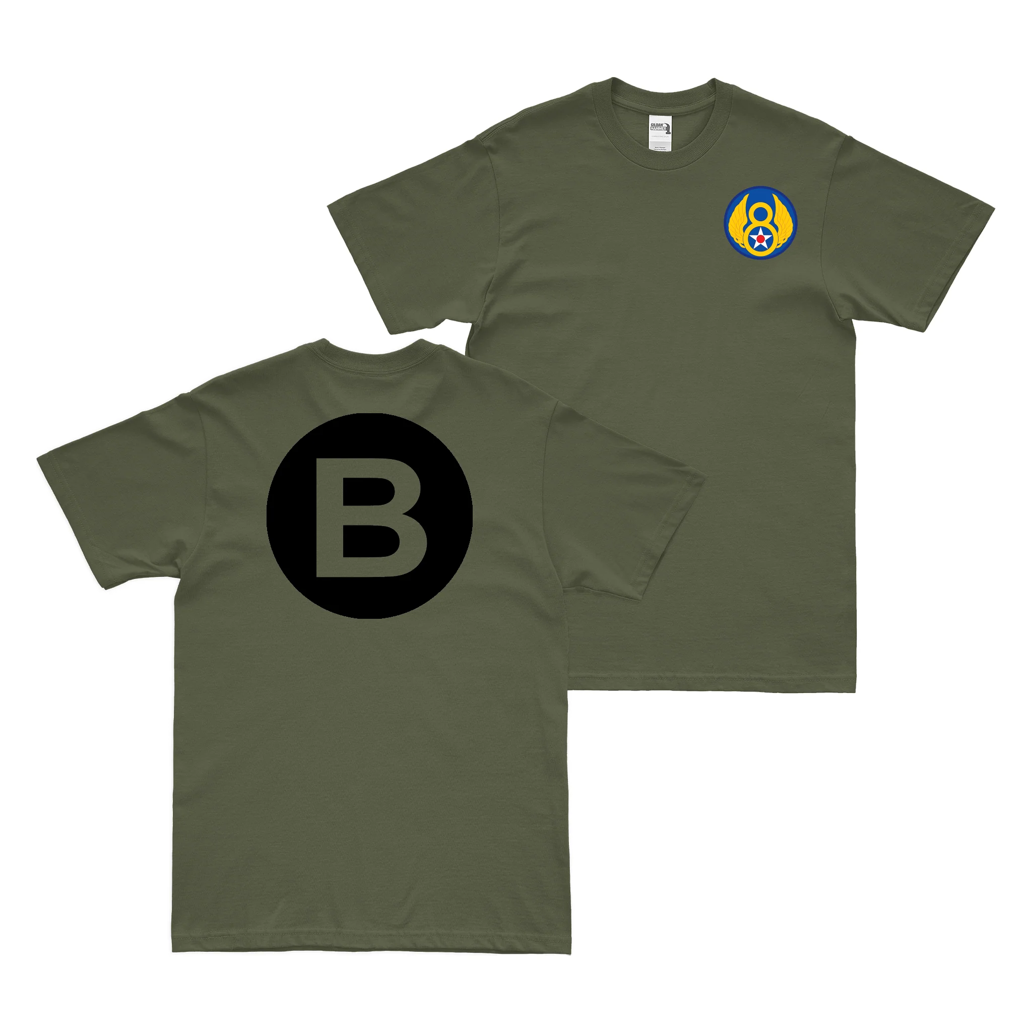 93rd Bombardment Group Circle-B Tail Code WW2 T-Shirt - Image 2